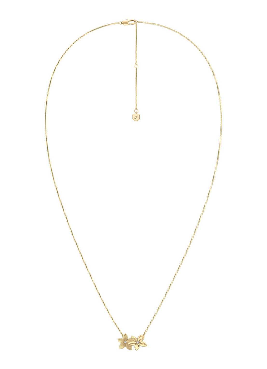 Fossil Sutton ketting JF04970710 - detail 3 goud
