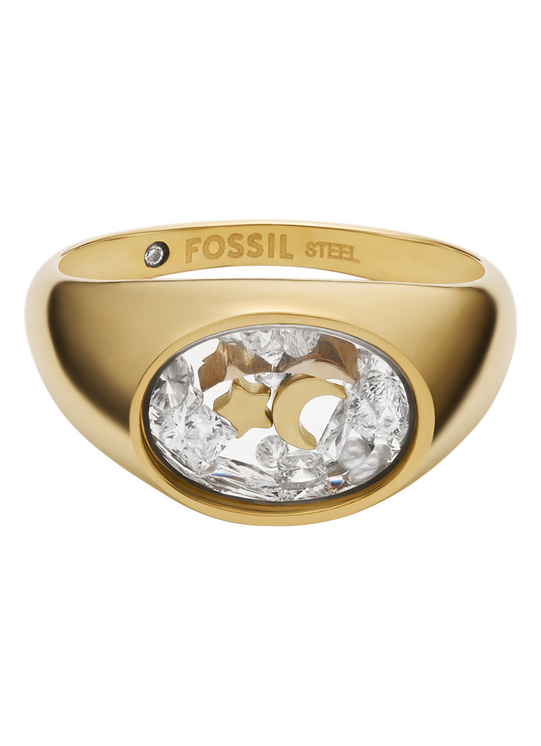 Fossil Sutton ring JF04896710 - voorkant goud