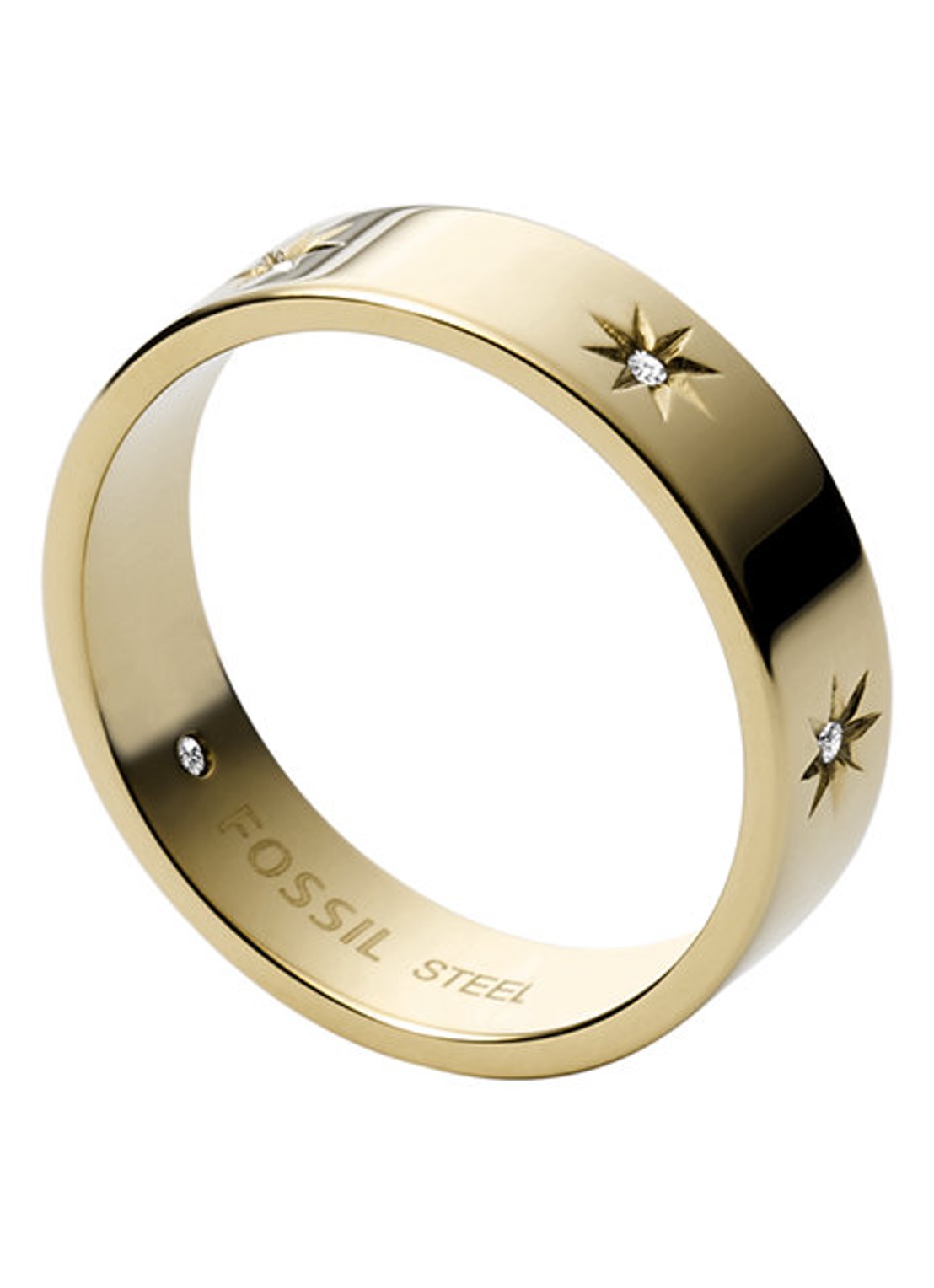 Fossil Sutton ring met steen JF03874710 - detail 2 goud