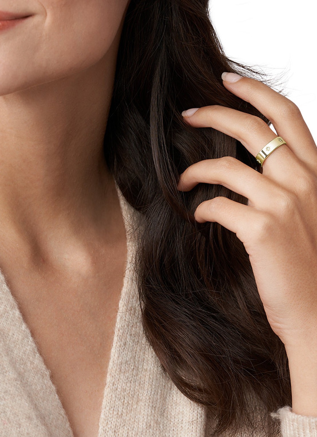 Fossil Sutton ring met steen JF03874710 - detail 3 goud