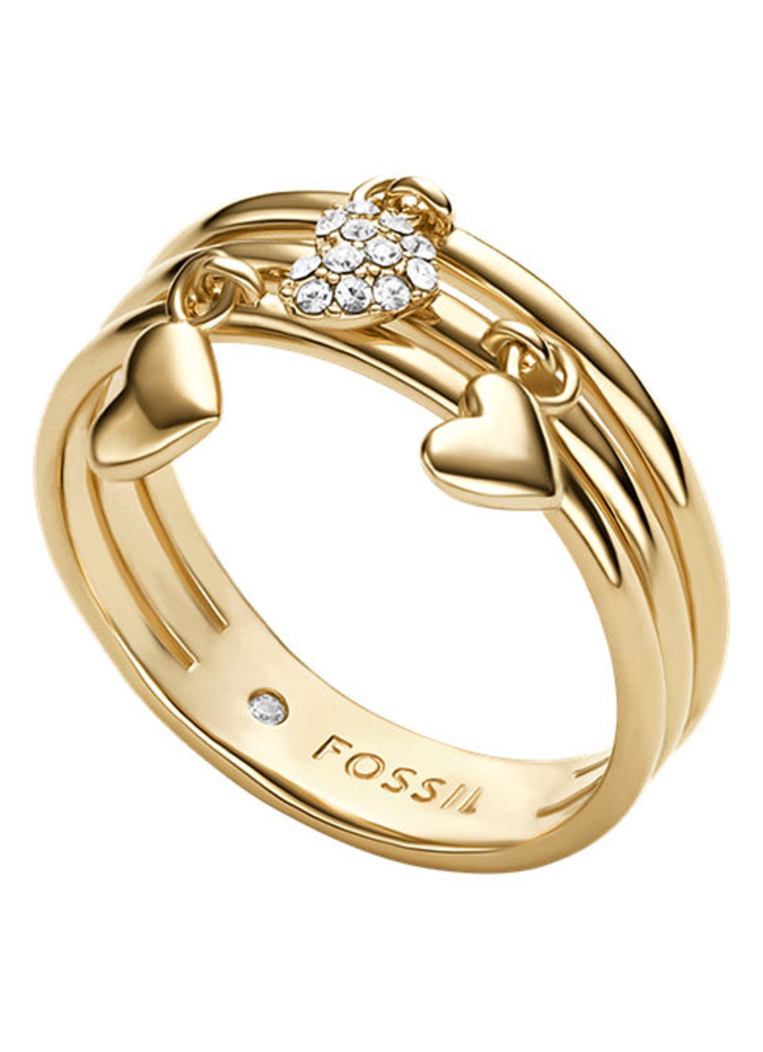 Fossil Sutton ring verguld JA7304710 - detail 3 goud