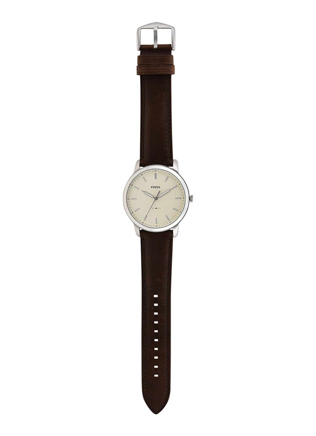 Fossil The Minimalist 3H horloge FS5439 - detail 2 zilver
