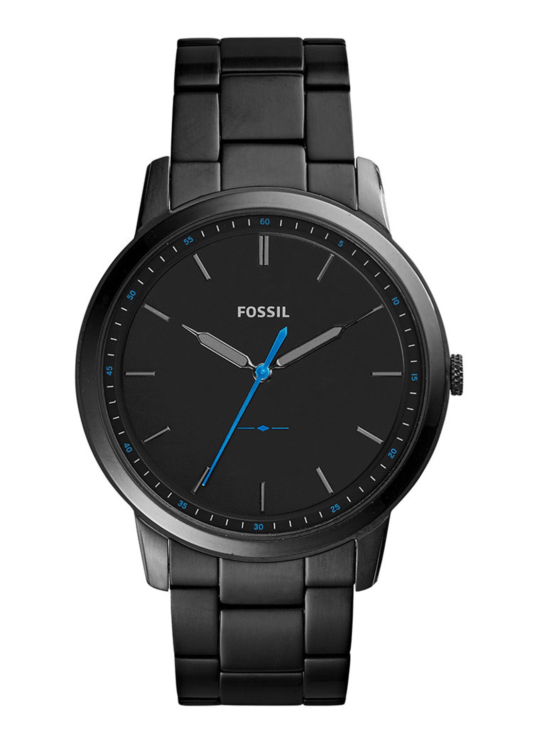 Fossil The Minimalist horloge FS5308 - voorkant zwart