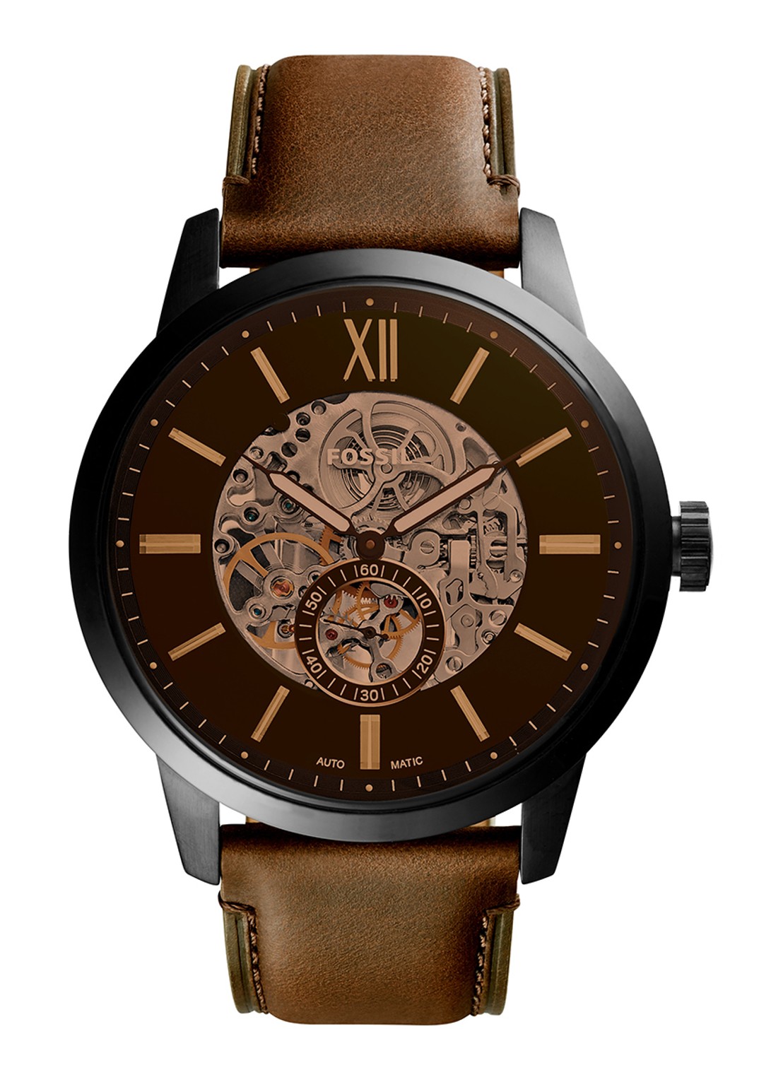 Fossil Townsman horloge ME3155 - voorkant bruin