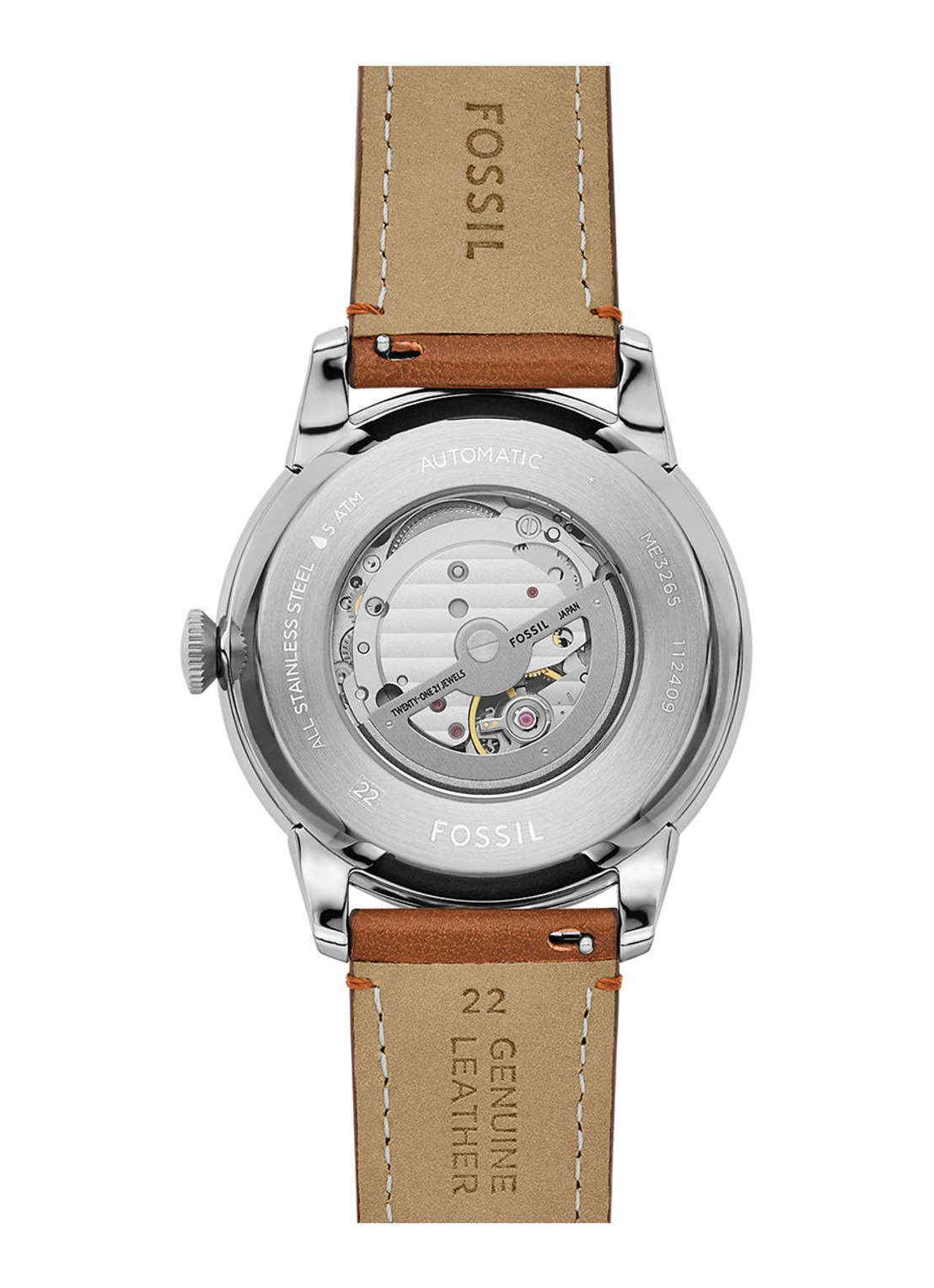 Fossil Townsman horloge ME3265 - detail 3 zilver