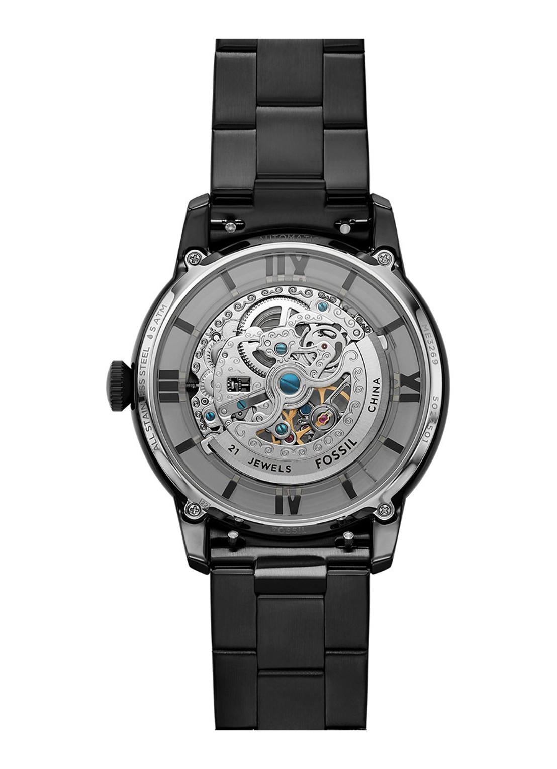 Fossil Townsman horloge ME3269 - detail 4 zwart