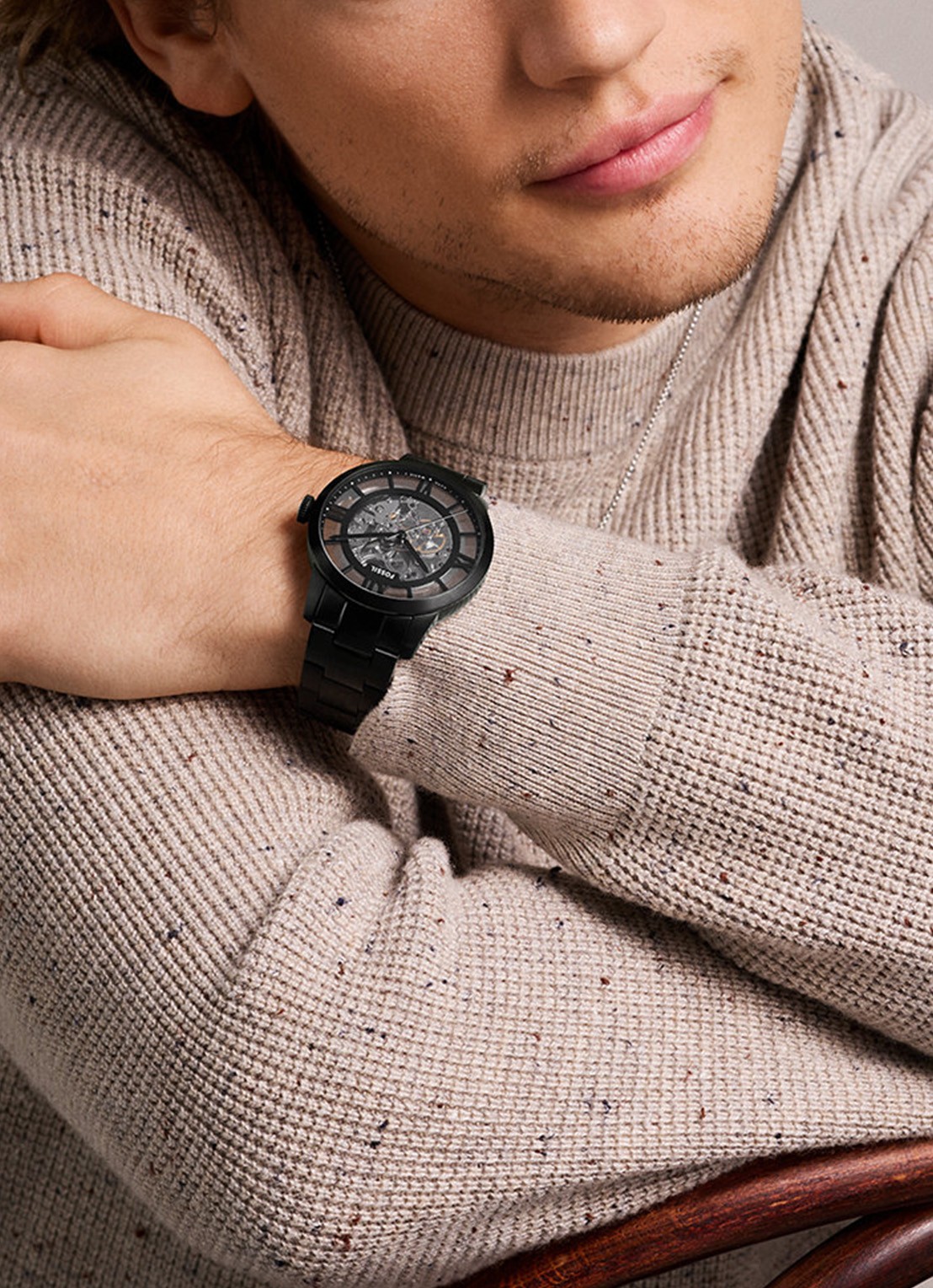 Fossil Townsman horloge ME3269 - detail 6 zwart