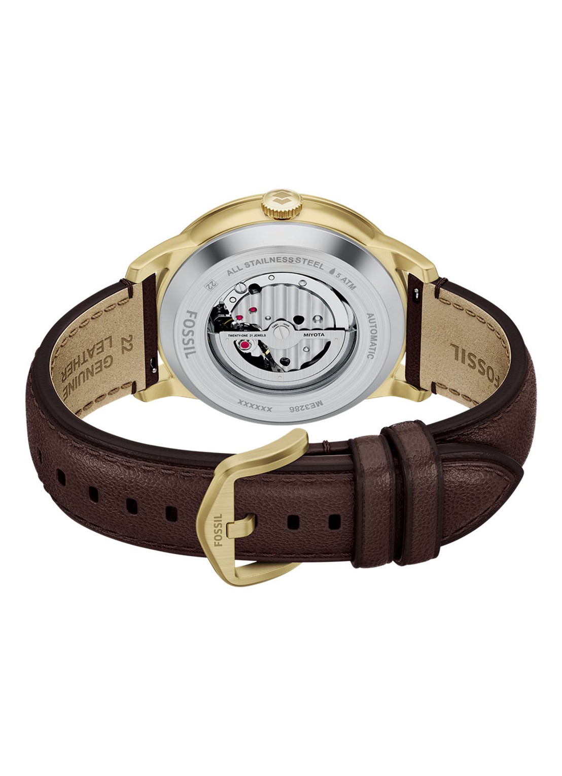 Fossil Townsman horloge ME3286 - detail 3 goud