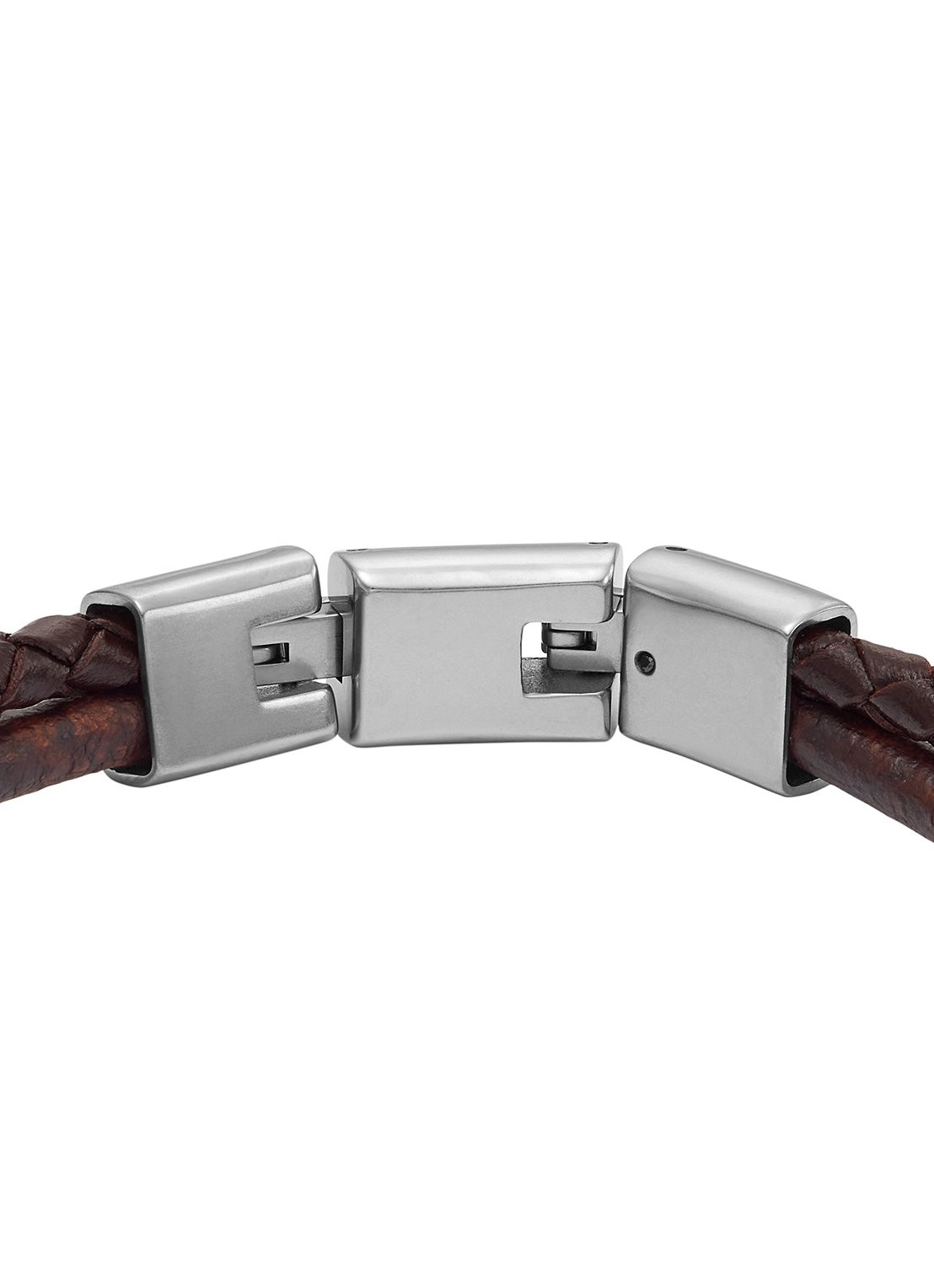Fossil Wikkelarmband van leer JF04702040 - detail 3 donkerbruin