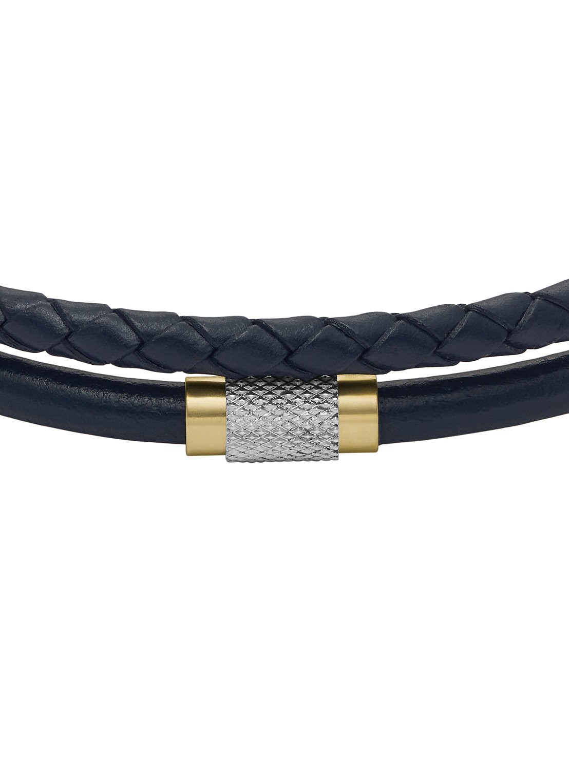 Fossil Wikkelarmband van leer JF04703998 - detail 2 blauw