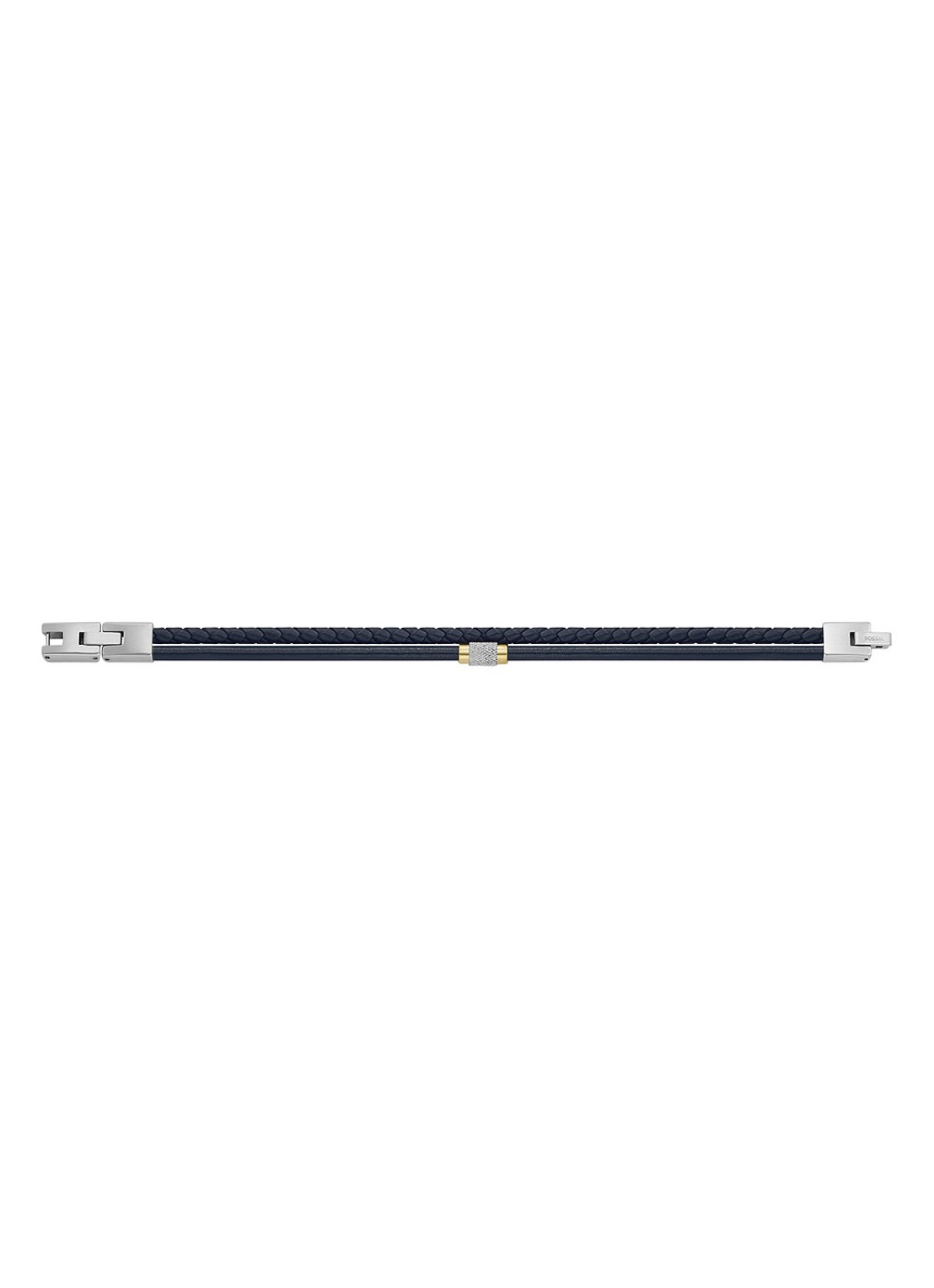 Fossil Wikkelarmband van leer JF04703998 - detail 4 blauw