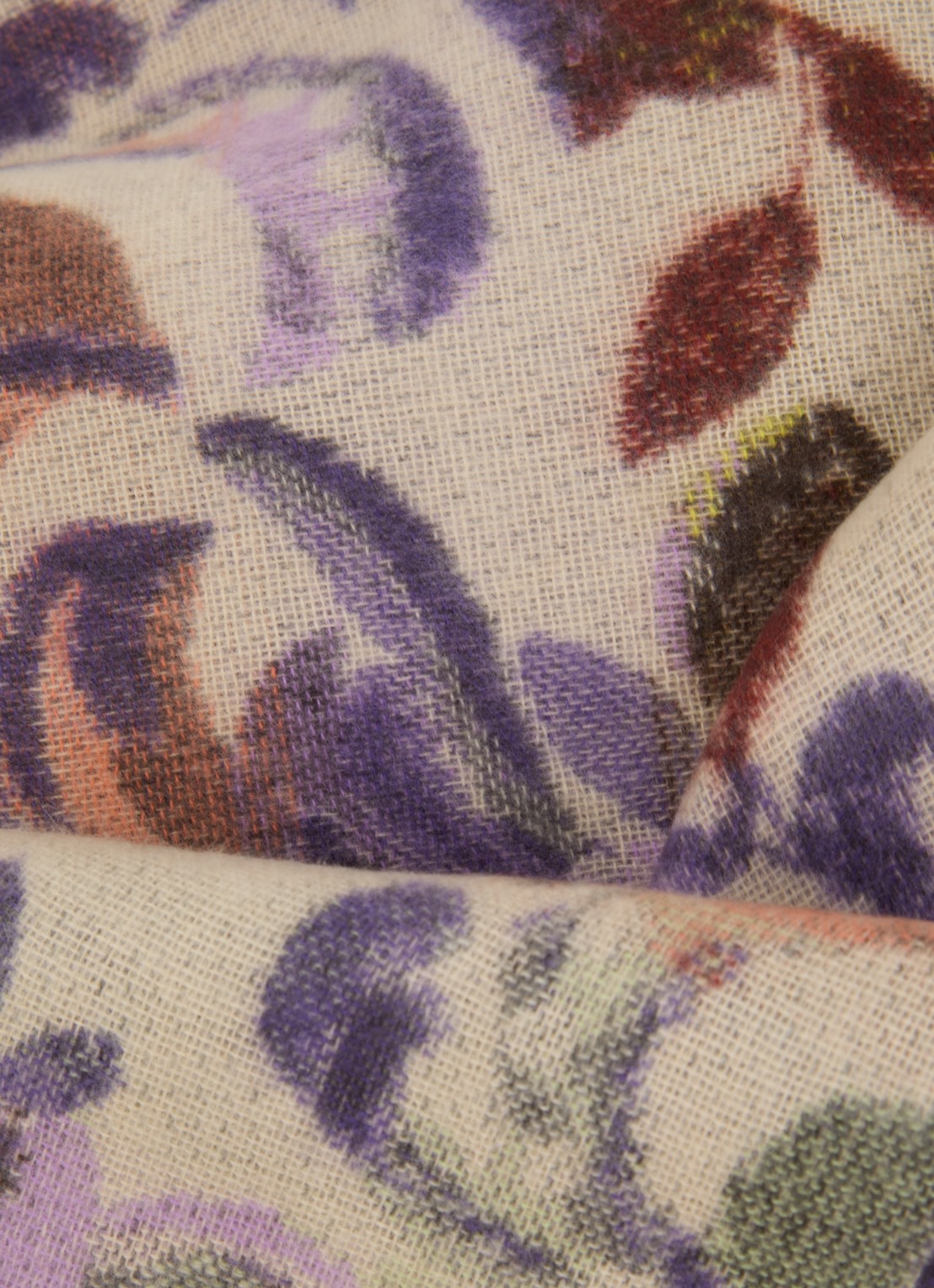 Fraas Sjaal met bloemenprint en franjes 35 x 195 cm  - detail 2 multicolor