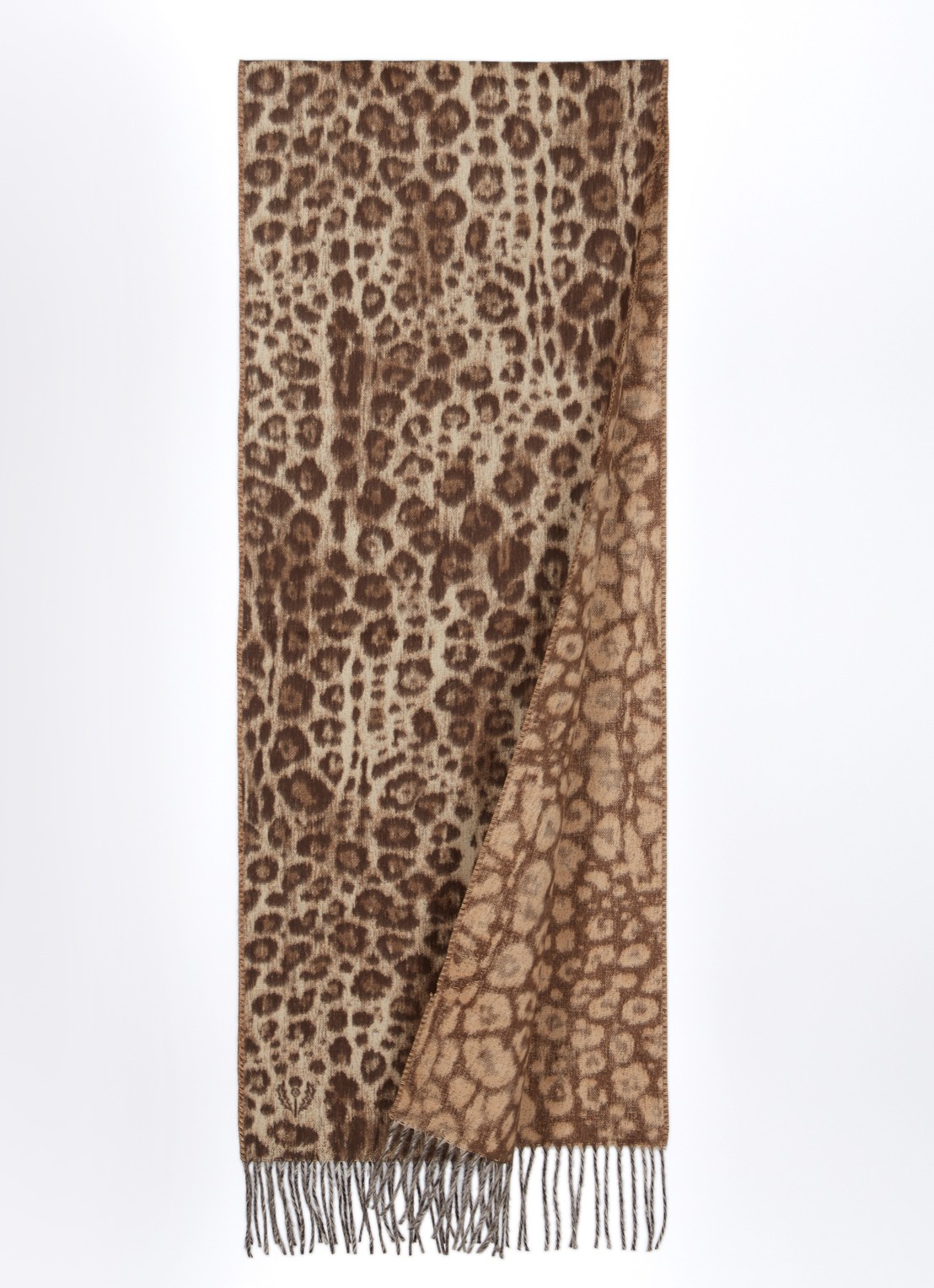 Fraas Sjaal met panterprint 185 x 35 cm - detail 2 bruin