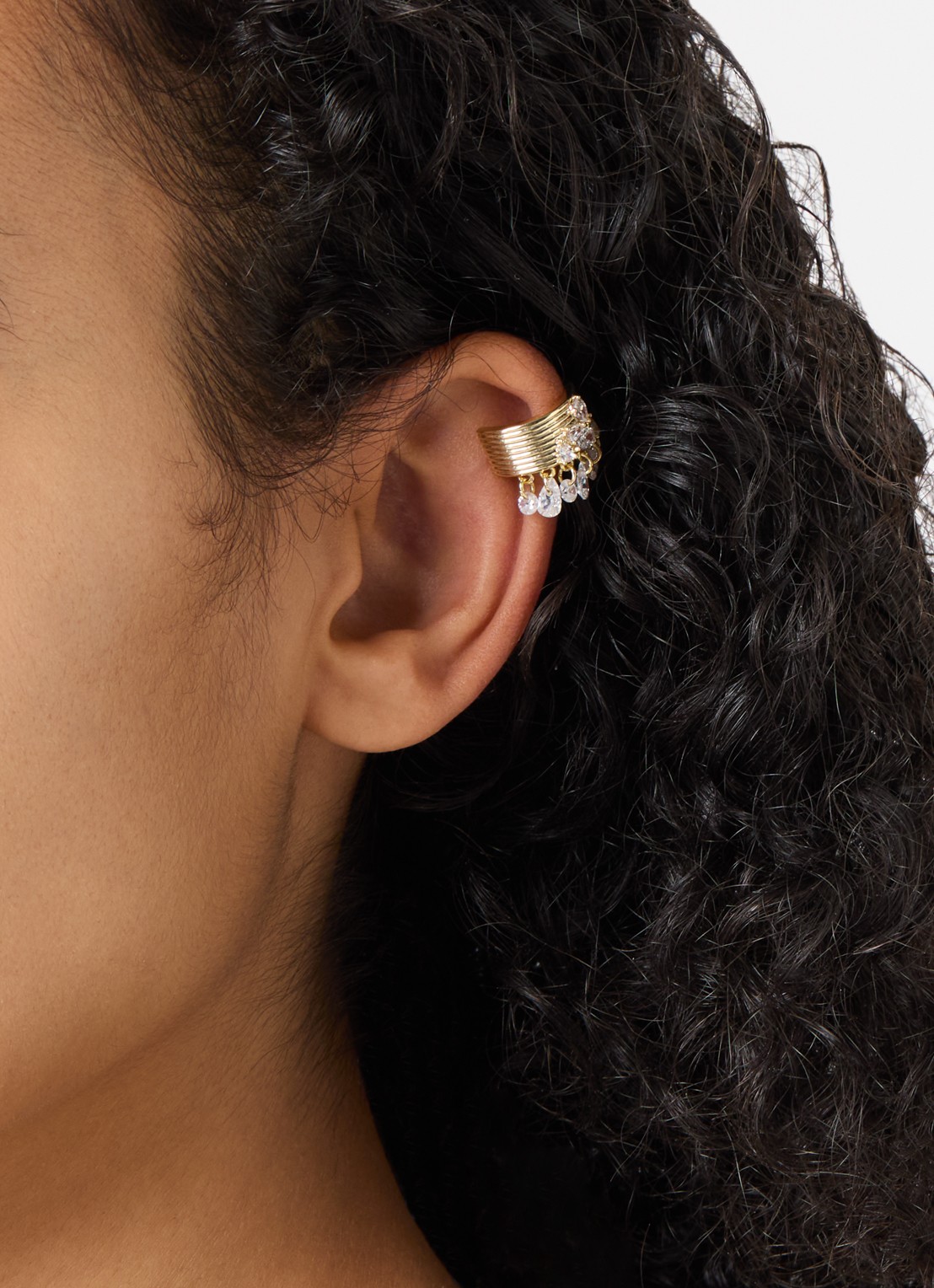 Franky Amsterdam De Alina earcuff verguld - voorkant 4 goud
