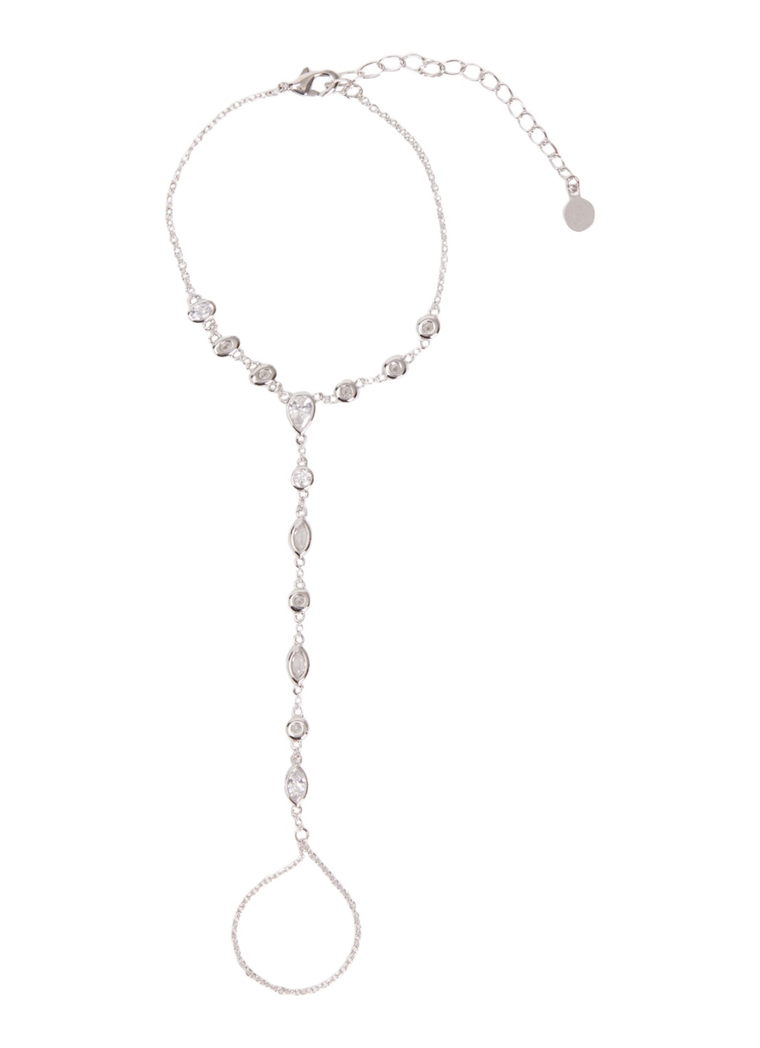 Franky Amsterdam De aurelia armband met kristal - voorkant zilver