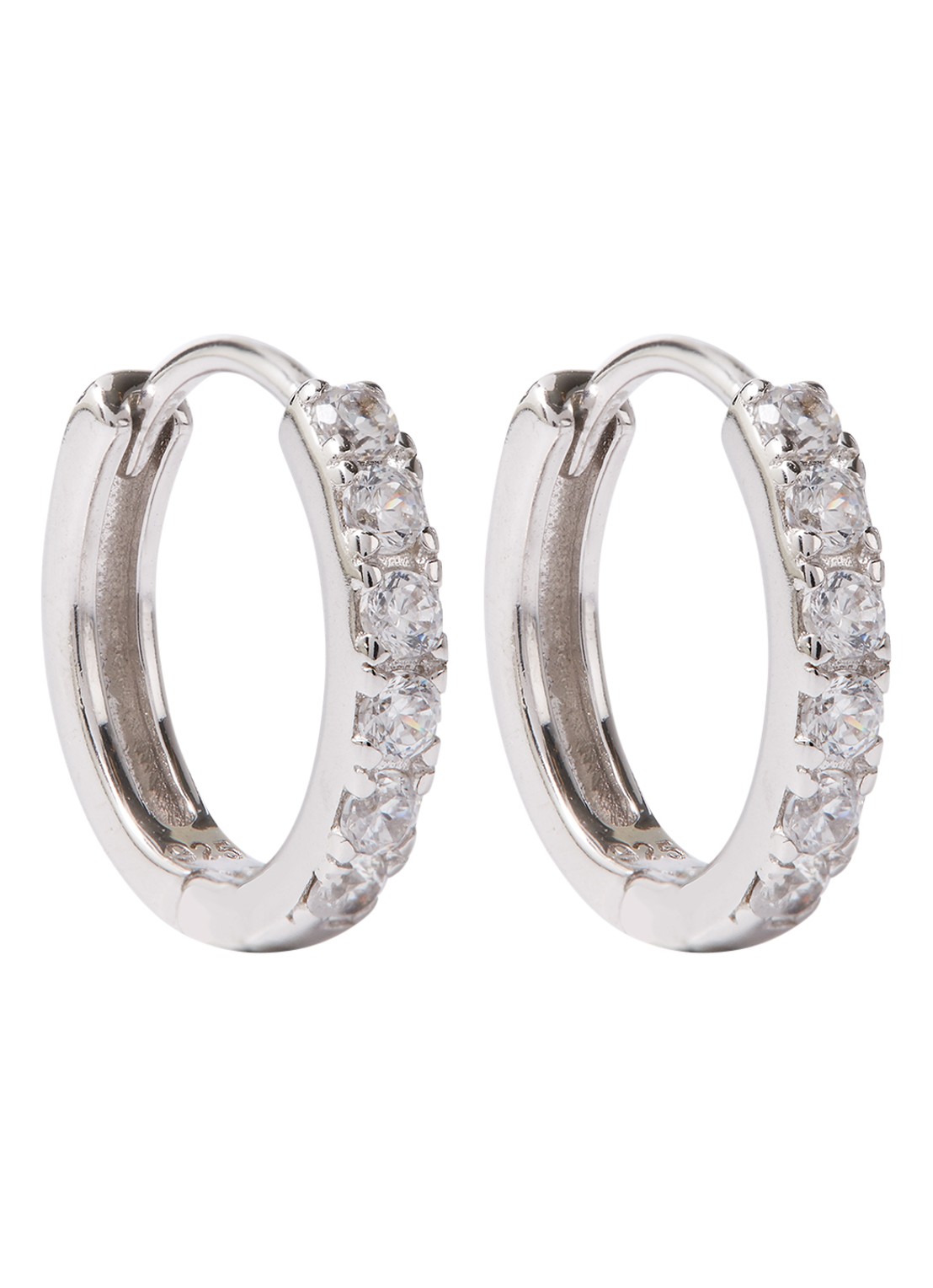 Franky Amsterdam The Felicity oorringen van sterling zilver - voorkant zilver