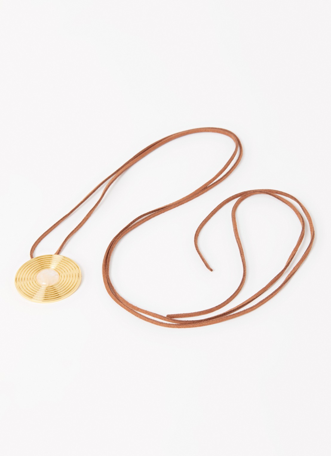 Franky Amsterdam The Kourtney Moonstone hanger verguld - detail 3 goud