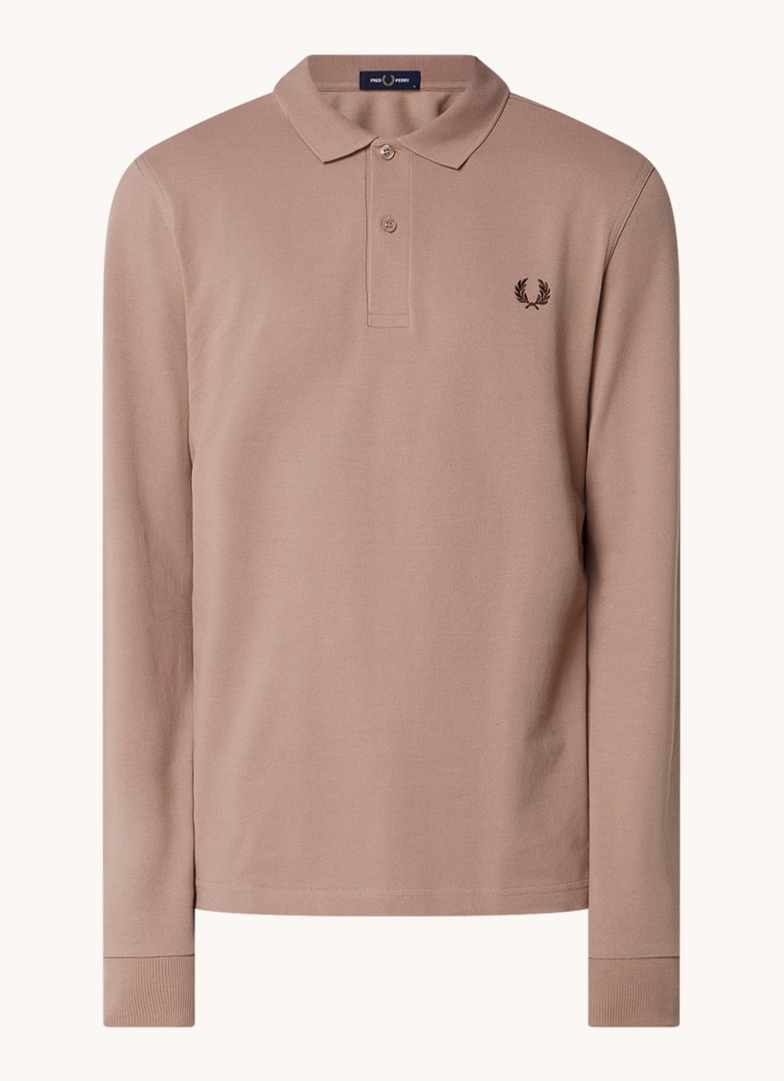 Fred Perry Regular fit polo van piqué katoen met logoborduring  - voorkant 3 oudroze