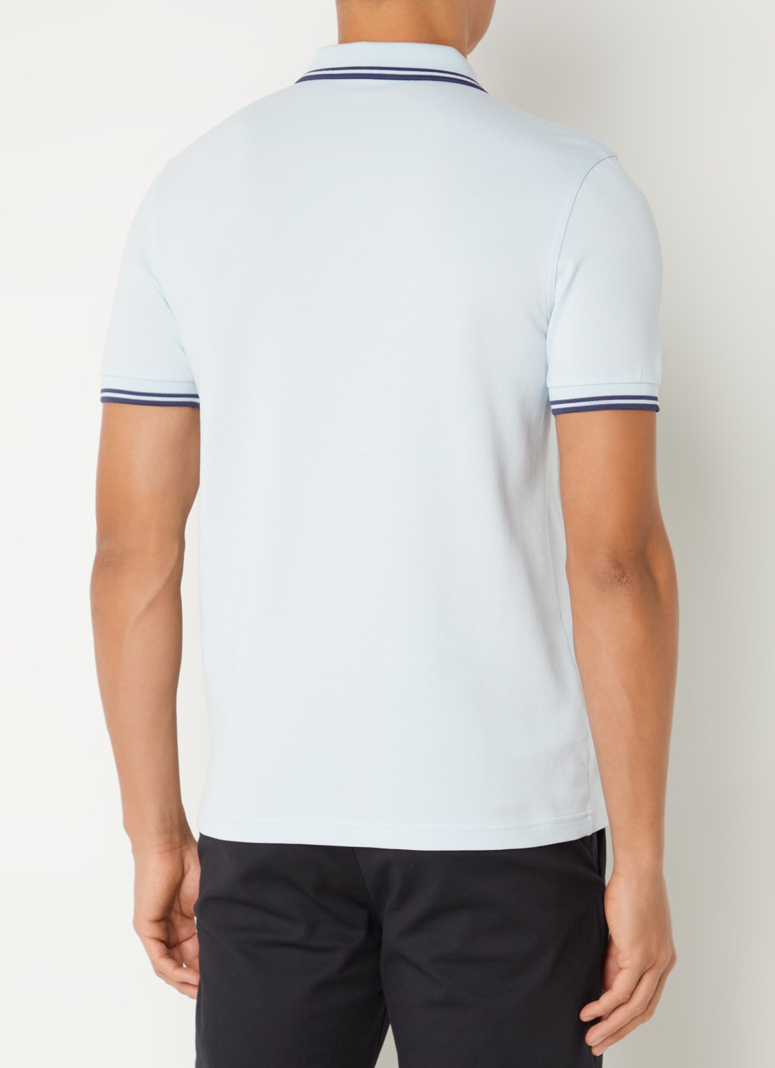Fred Perry Regular fit polo van piqué katoen met logoborduring - achterkant 2 donkerblauw