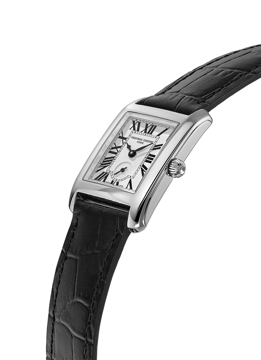 Frederique Constant Classic Carree horloge FC-235S2C6 - detail zilver