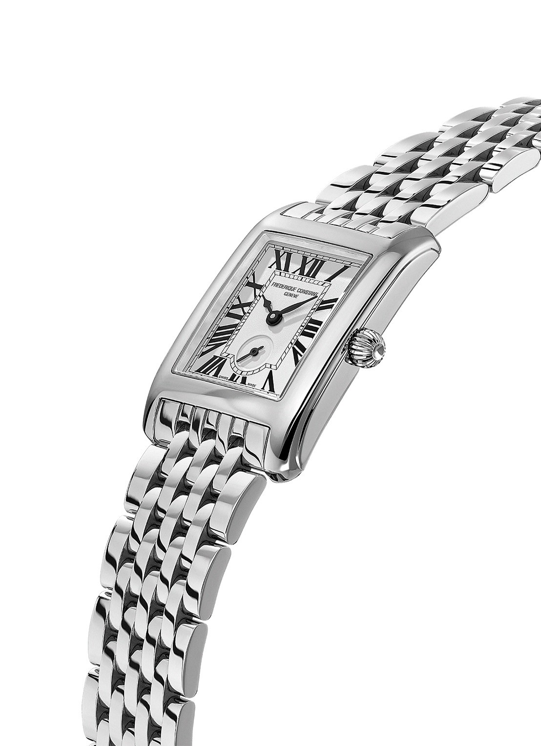 Frederique Constant Classic Carree horloge FC-235S2C6B - detail 2 zilver