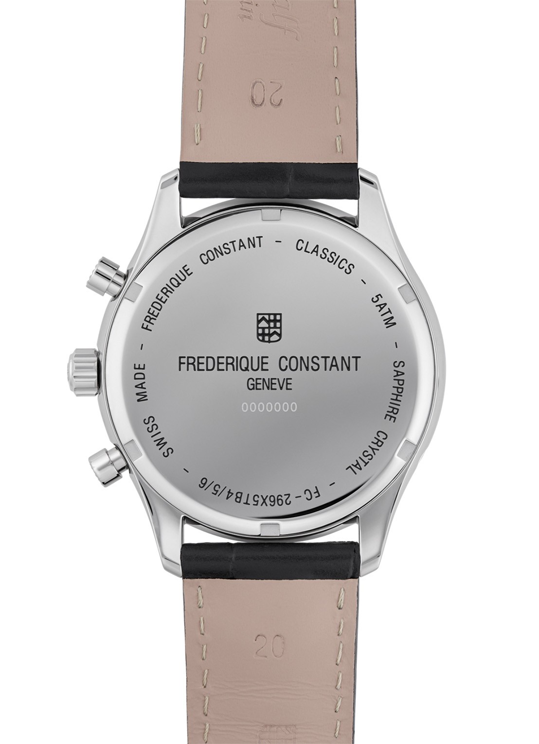 Frederique Constant Classic chronograph horloge FC-296SW5B6 - detail 3 zilver