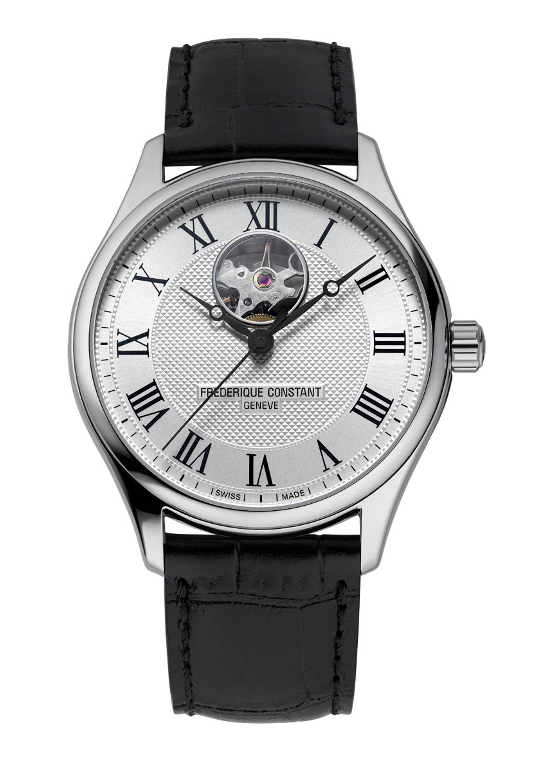 Frederique Constant Classic Heartbeat automatic horloge FC-310MC5B6 - voorkant zilver