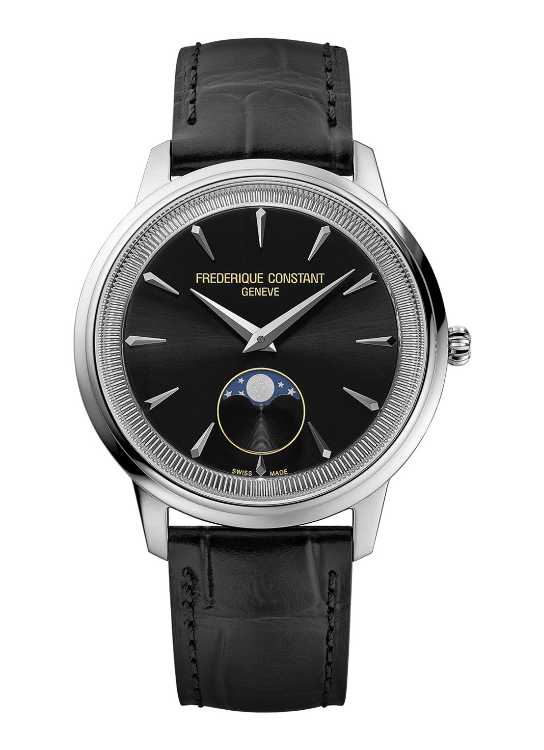Frederique Constant Classic Moneta horloge FC-206B3S6 - voorkant zilver