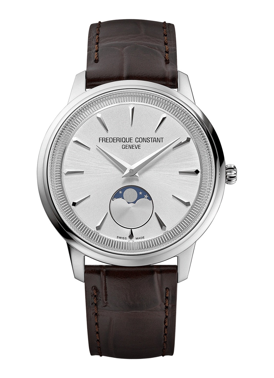 Frederique Constant Classic Moneta horloge FC-206S3S6 - voorkant zilver