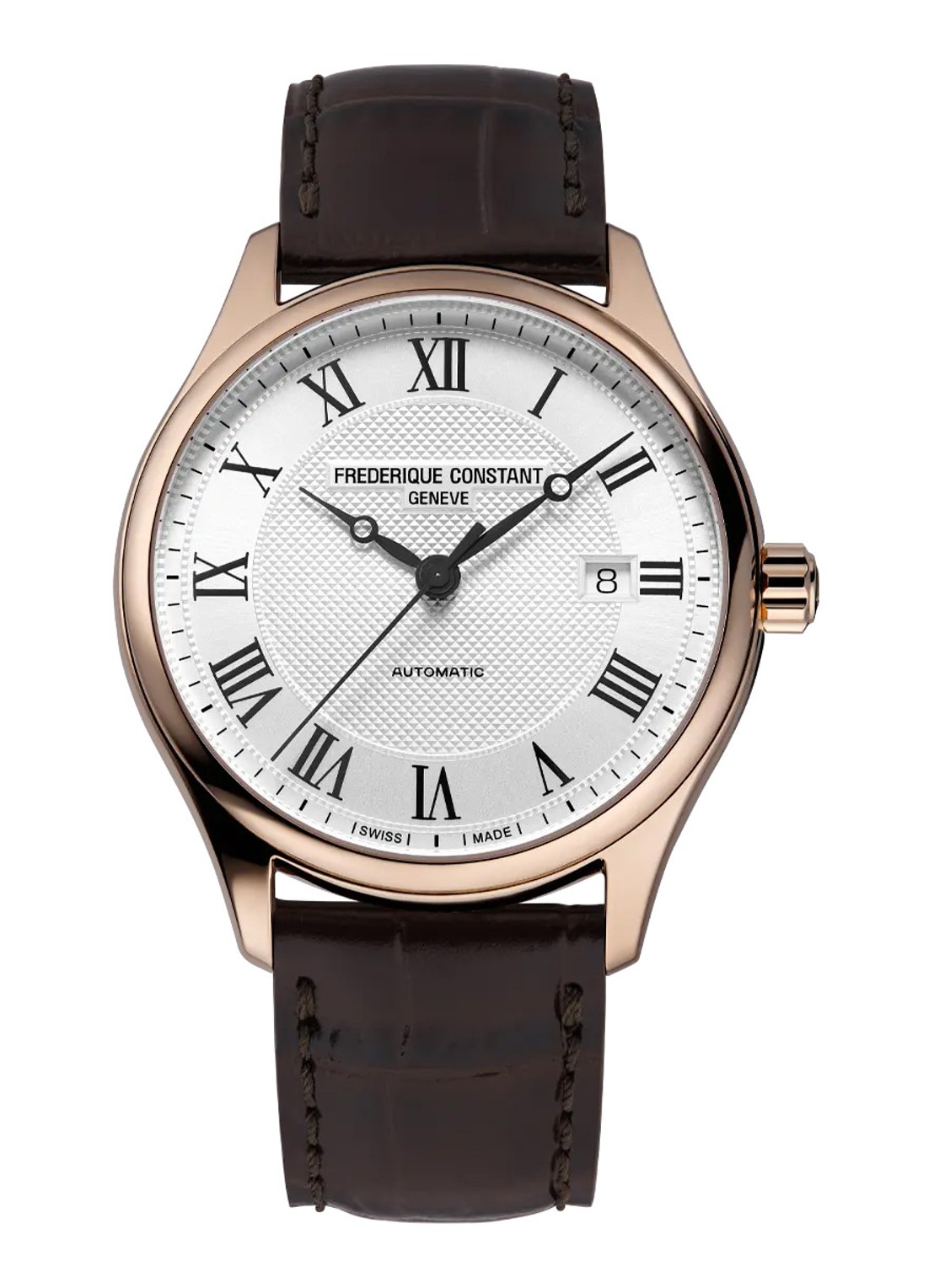 Frederique Constant Classic Slimline Gents Small Seconds horloge FC-245M5S5 - voorkant 3 roségoud