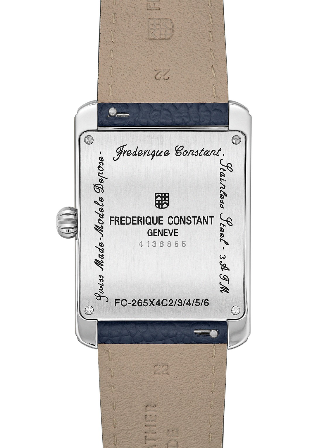 Frederique Constant Classics Carree Calendar Moonphase horloge FC-265S4C6 - detail 2 zilver