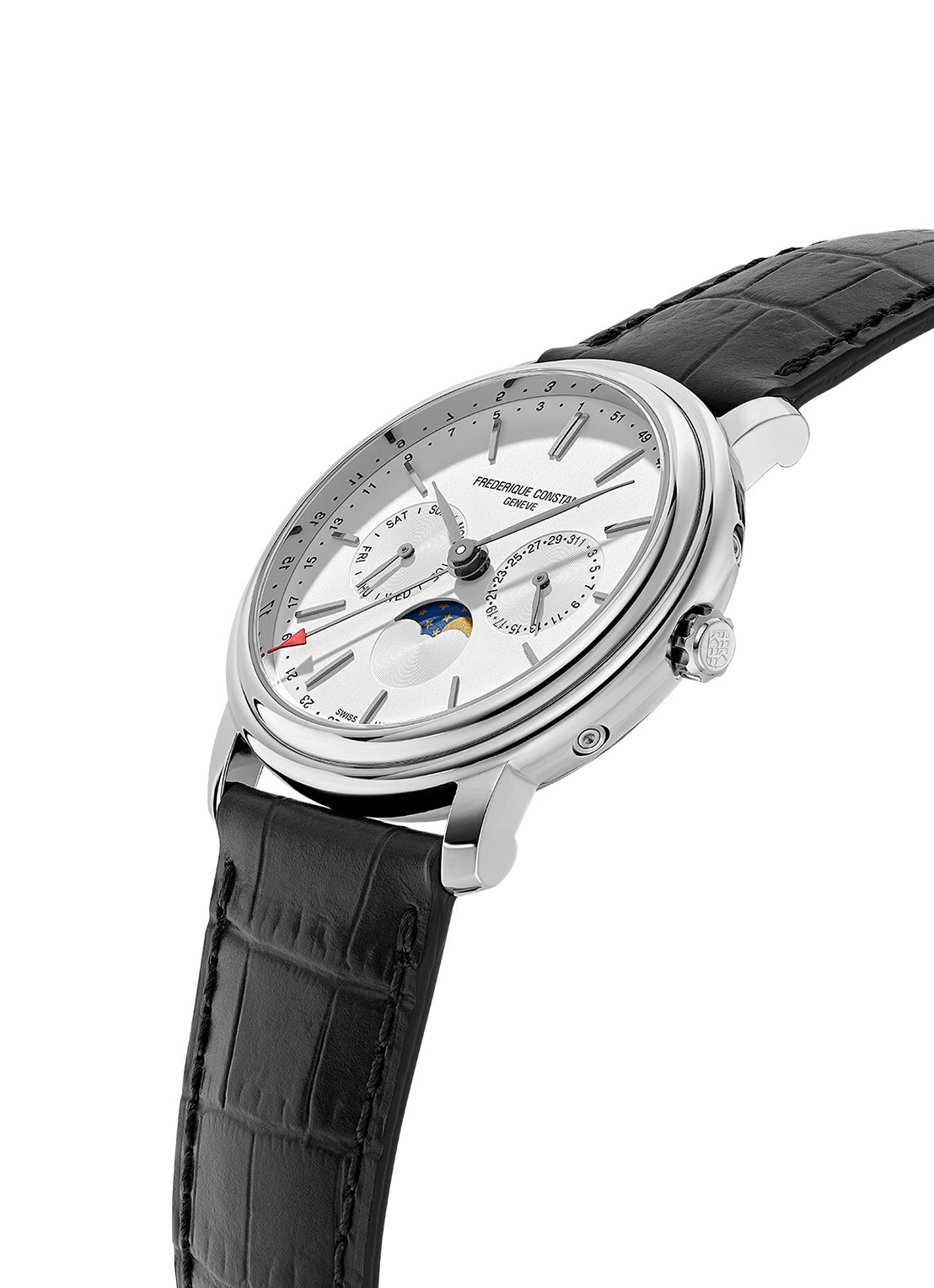 Frederique Constant Classics Index Business Timer horloge FC-270SW4P26 - detail zilver