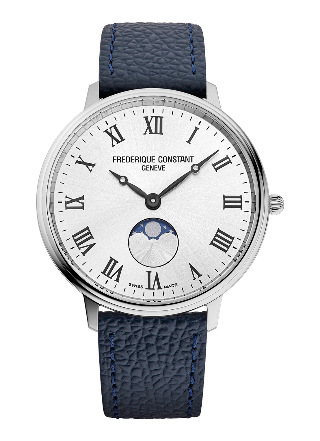 Frederique Constant Classics Quartz Moonphase horloge FC-206RS3S6 - voorkant zilver