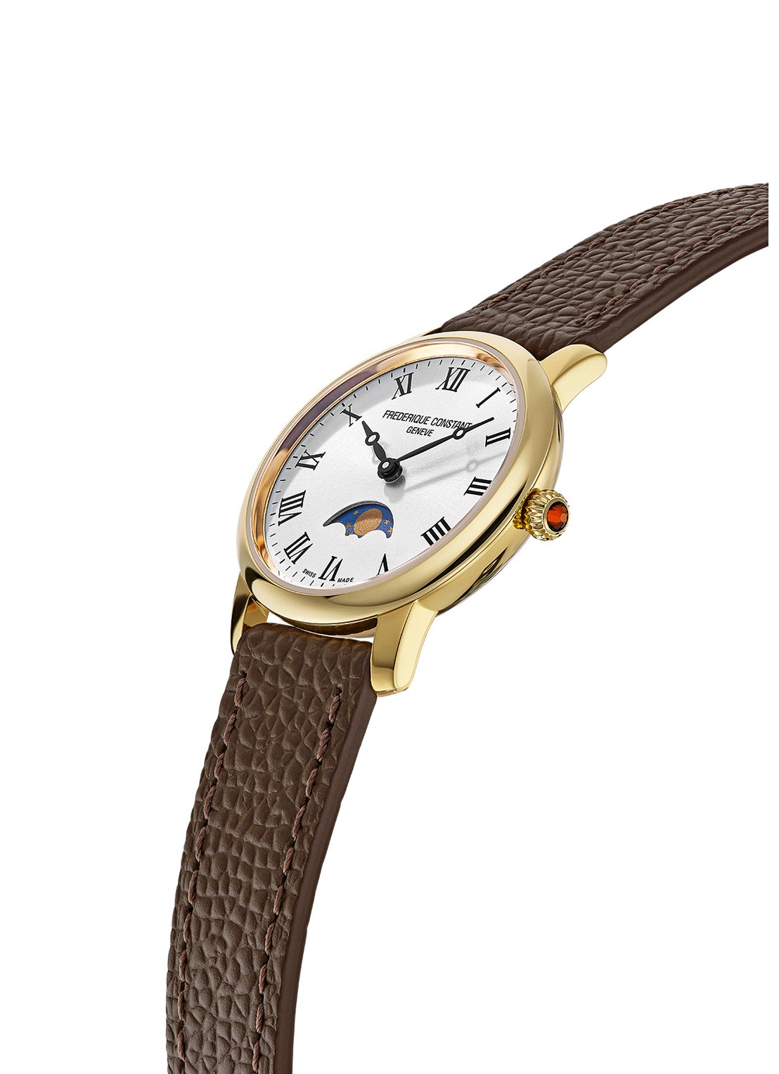 Frederique Constant Classics Slimline Moonphase horloge FC-206RS1S5 - detail goud