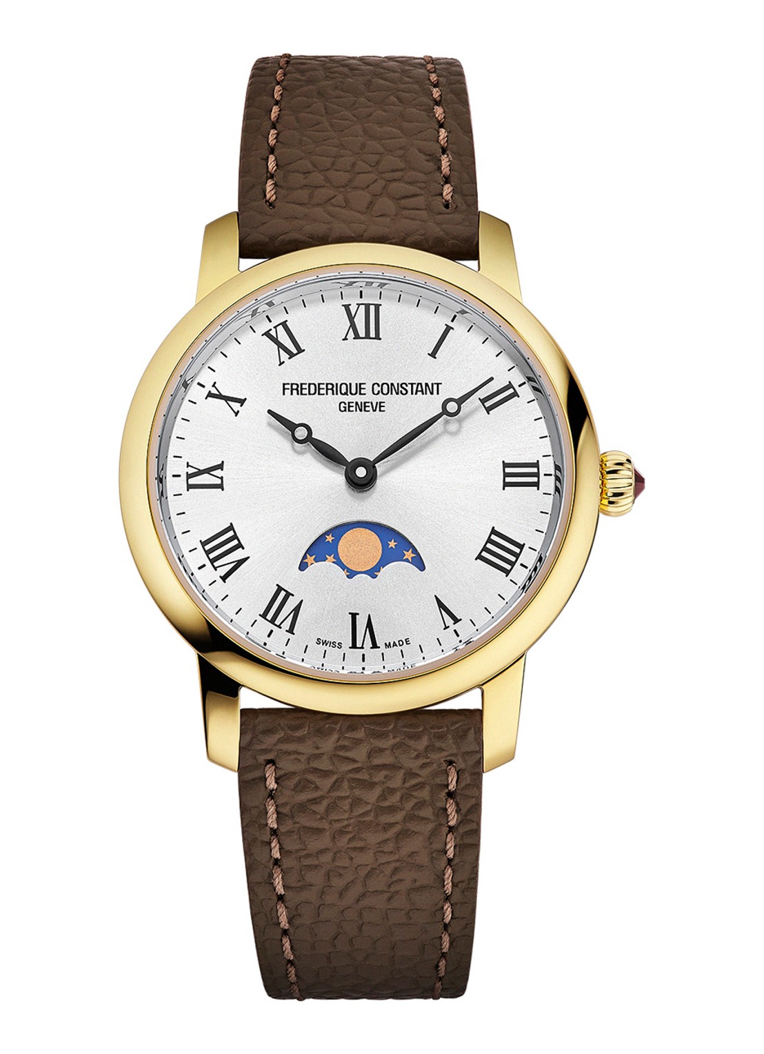 Frederique Constant Classics Slimline Moonphase horloge FC-206RS1S5 - voorkant 3 goud