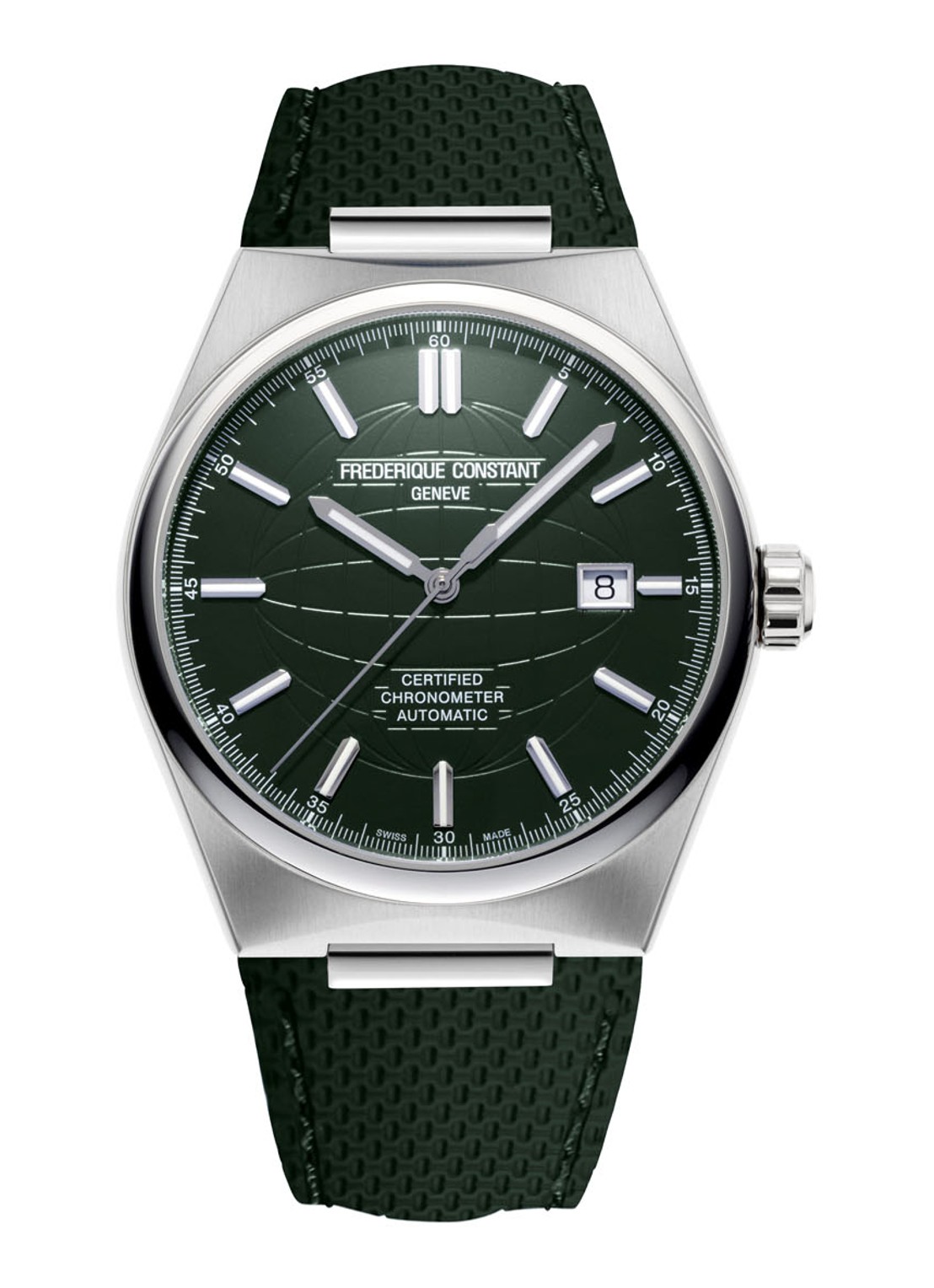 Frederique Constant Highlife Cosc automatic limited horloge met extra band FC-303DGR4NH6B - voorkant 2 zilver