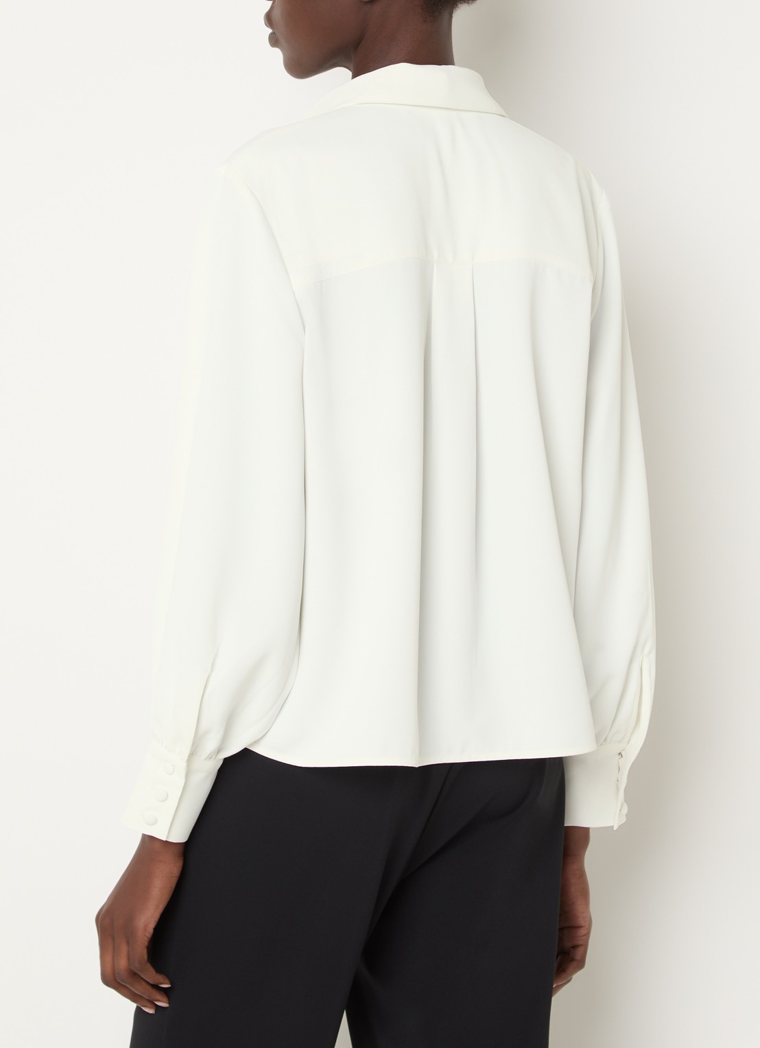 French Connection Arezzo top met imitatieparels - achterkant 4 wit