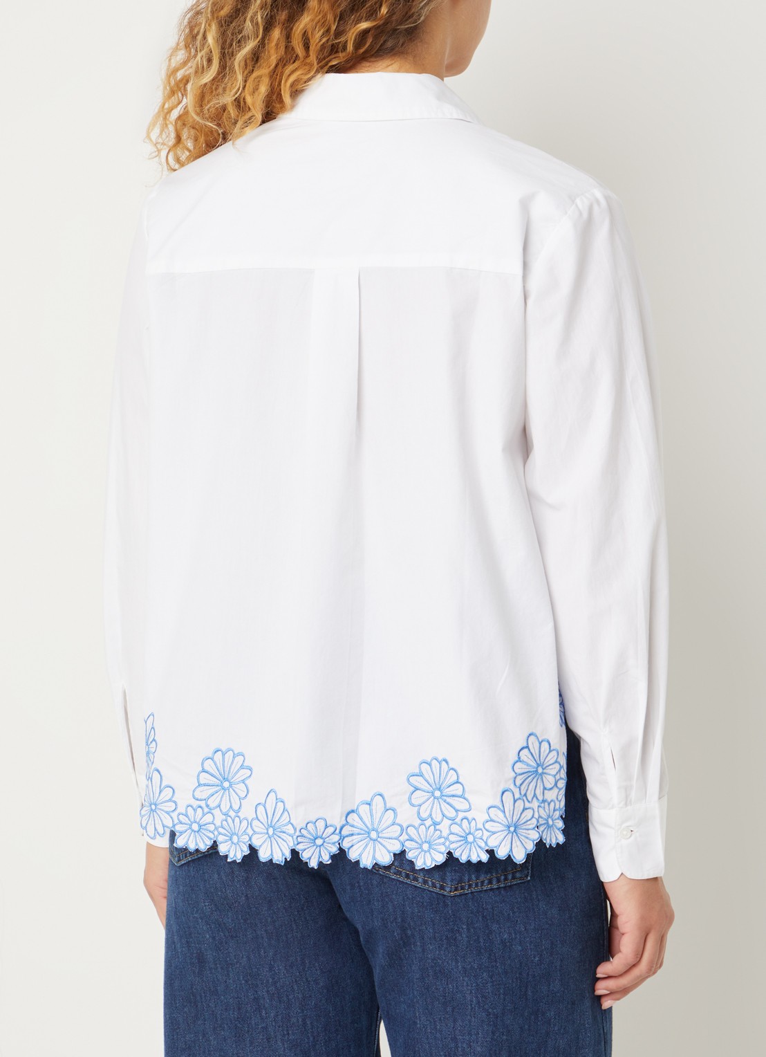 French Connection Cambira blouse met borduring - achterkant 3 wit