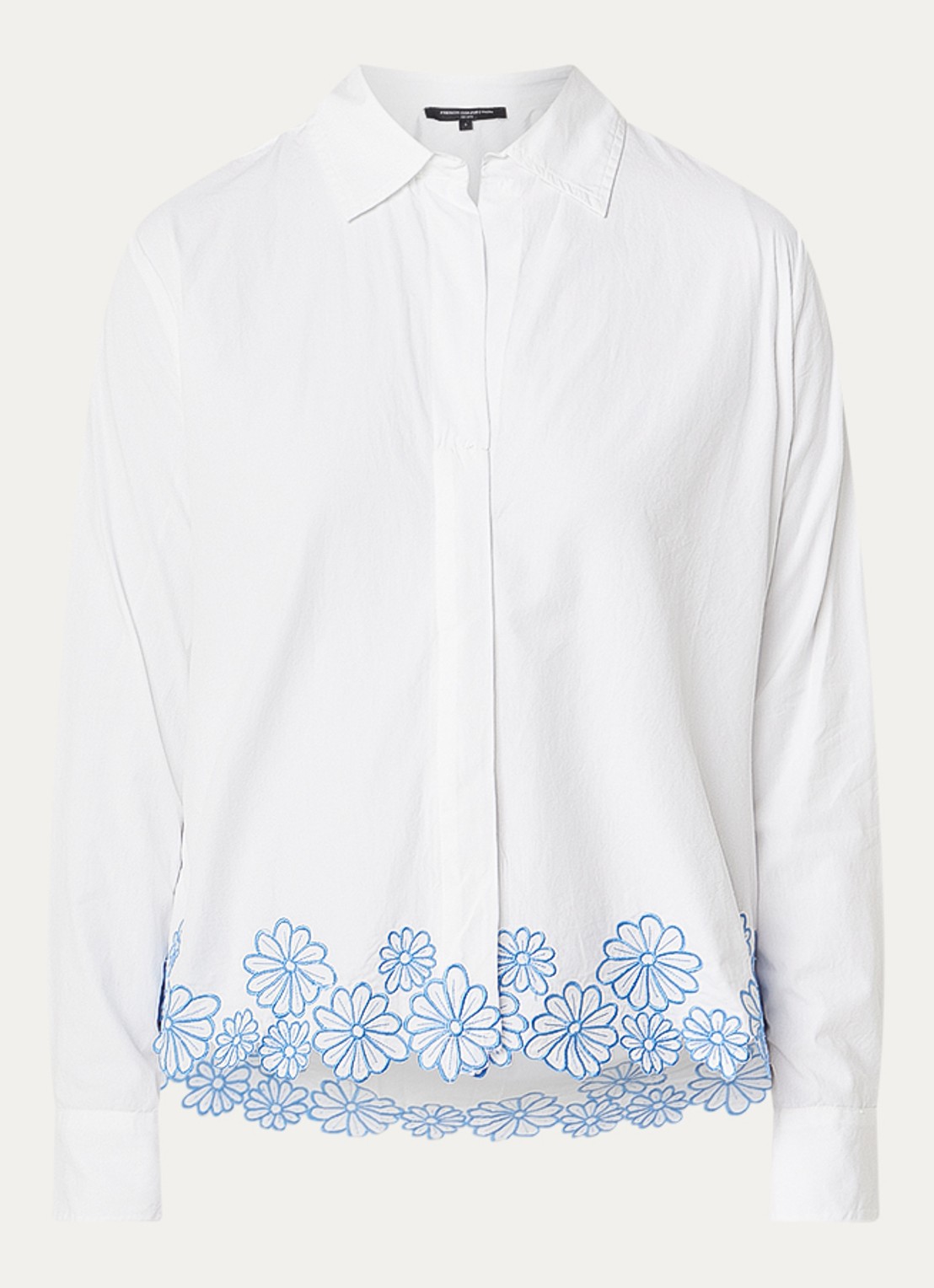 French Connection Cambira blouse met borduring - voorkant wit