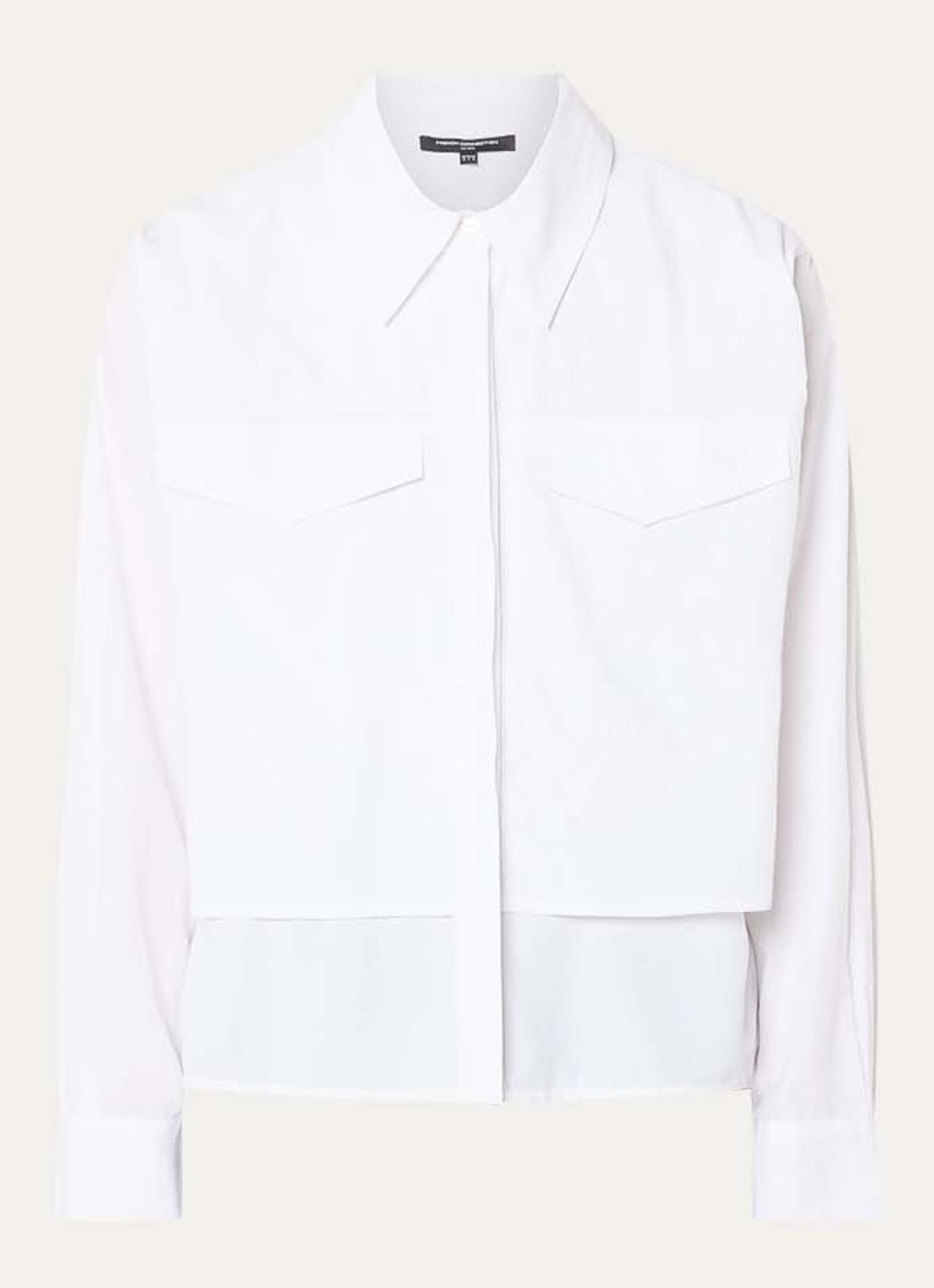 French Connection Cambria blouse met borstzakken - voorkant wit