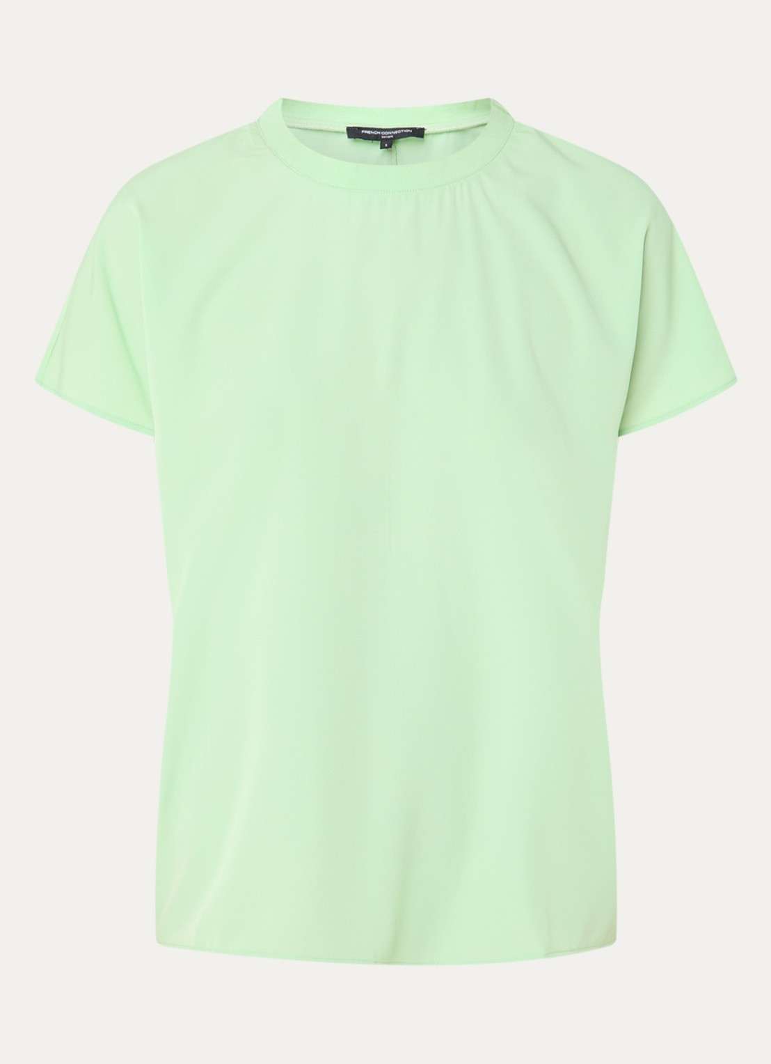 French Connection Capriana top met ronde hals - voorkant 2 lichtgroen