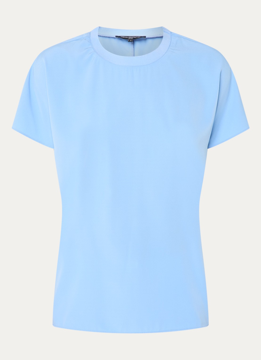 French Connection Capriana top met ronde hals - voorkant blauw