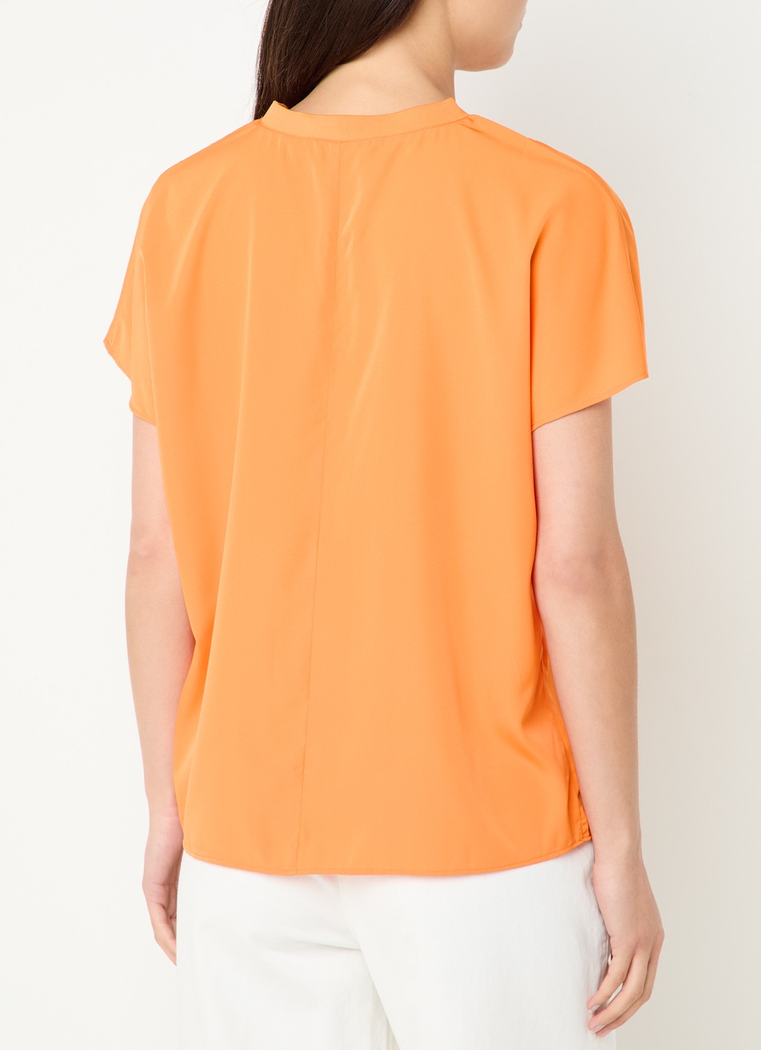 French Connection Capriana top met ronde hals - achterkant orange
