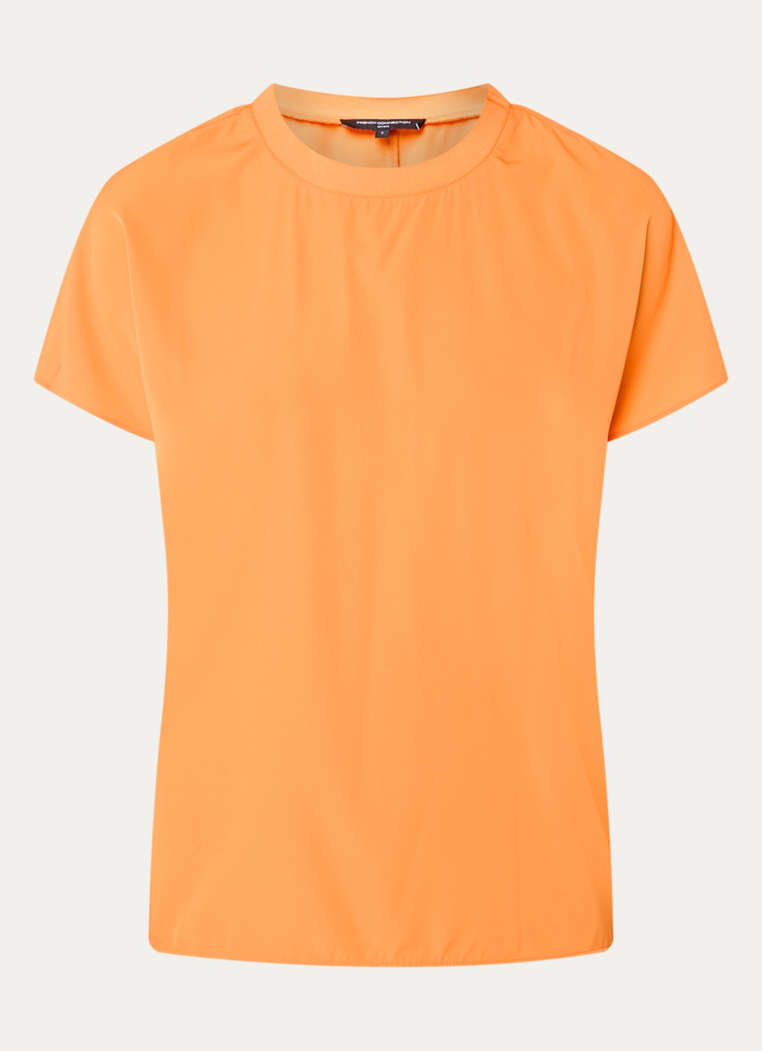 French Connection Capriana top met ronde hals - voorkant 2 orange