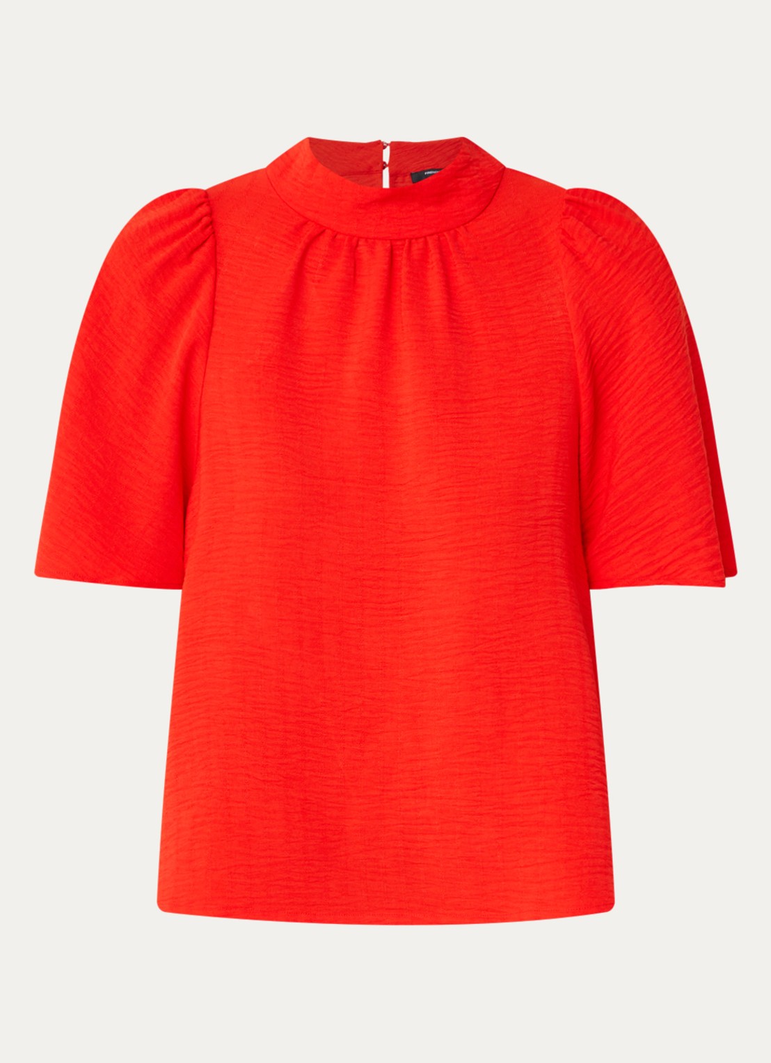 French Connection Codie top met pofmouw - voorkant 3 rood