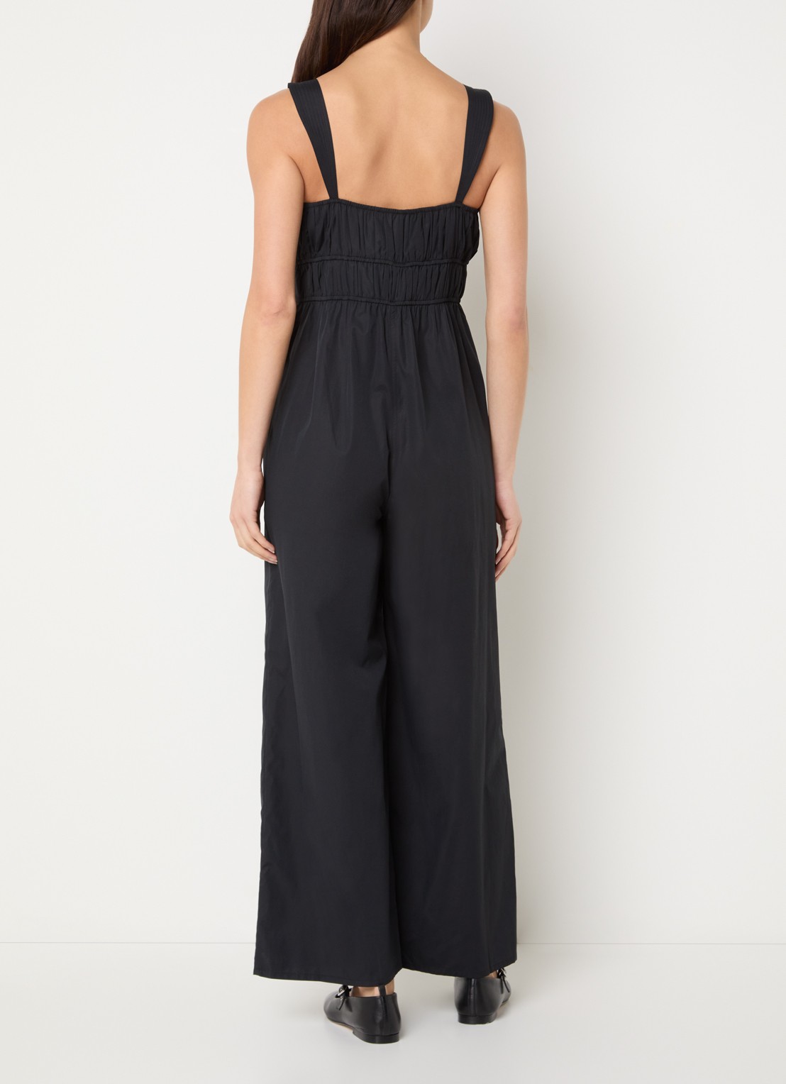 French Connection Era straight fit jumpsuit met steekzakken - achterkant 3 zwart