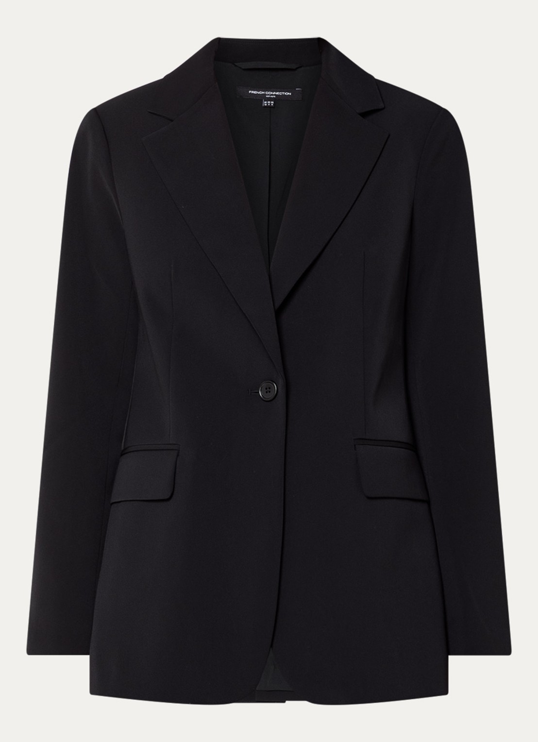 French Connection Harrie blazer met klepzakken - voorkant zwart
