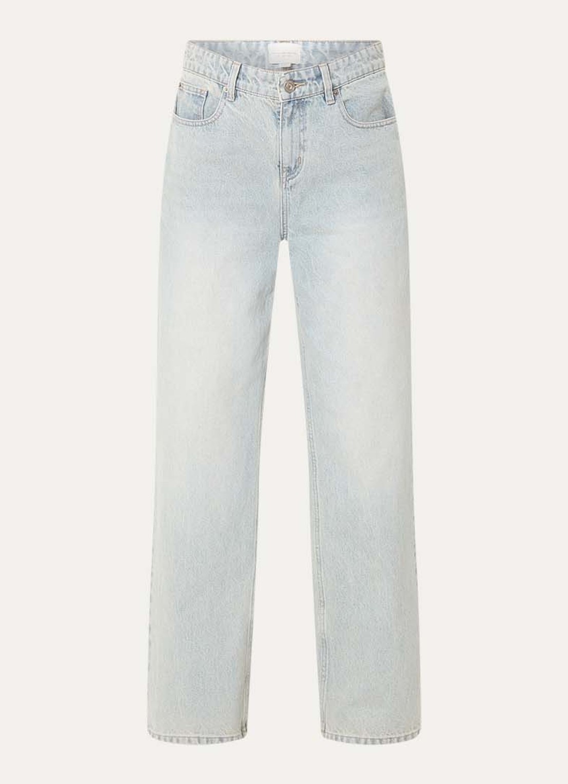 French Connection High waist wide leg jeans met lichte wassing - voorkant 2 indigo