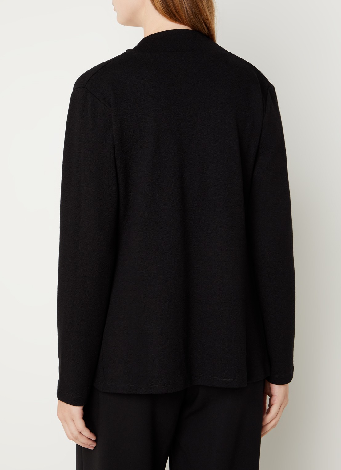 French Connection Josie openvallend vest met stretch - achterkant 4 zwart