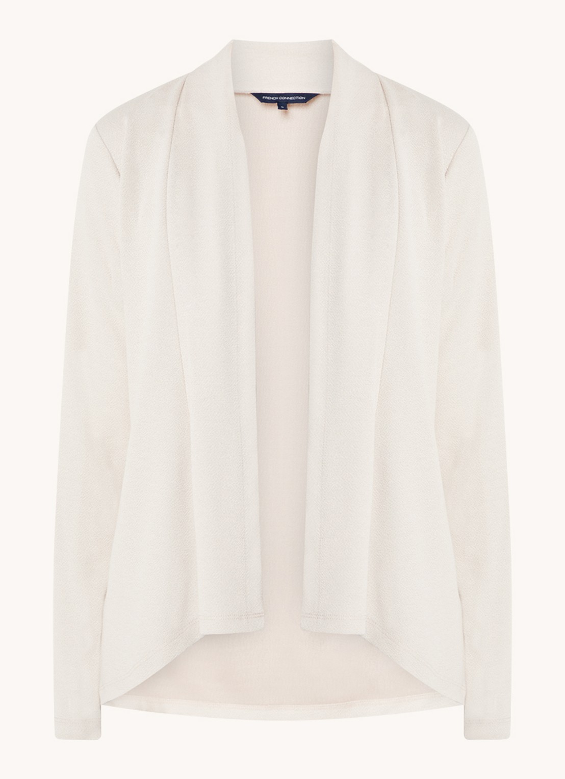 French Connection Josie openvallend vest met stretch - voorkant 3 creme